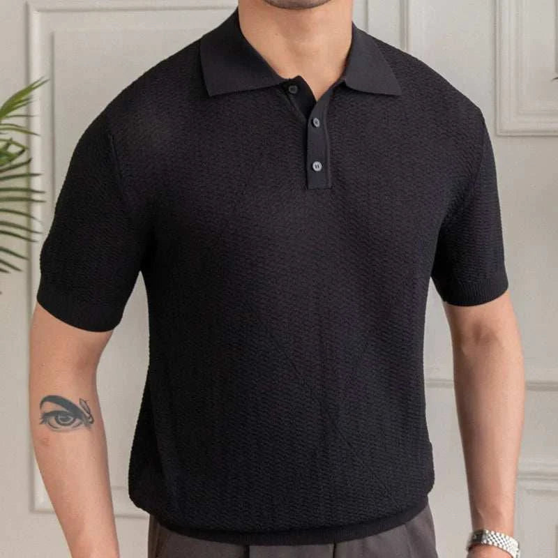 Men's Casual Polo Shirt - Breathable Cotton Short Sleeve Golf Shirt for Work & Weekend Wear | Comfortable Summer Top for Business Casual & Outdoor Activities