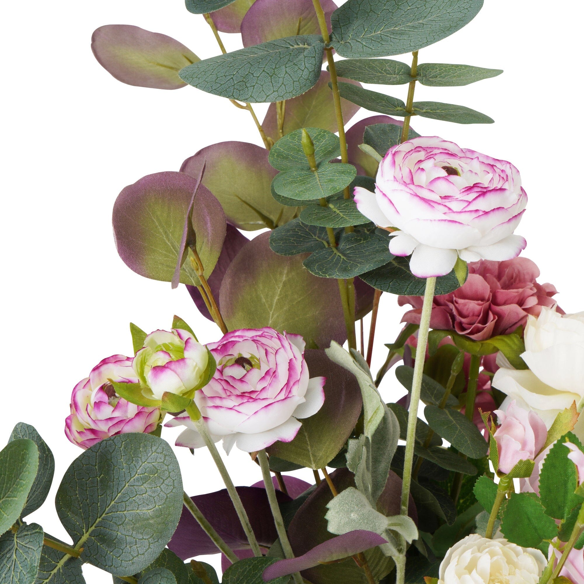 Pink Rose and Eucalyptus Bouquet - Fresh Floral Arrangement for Weddings, Home Decor & Romantic Gifts