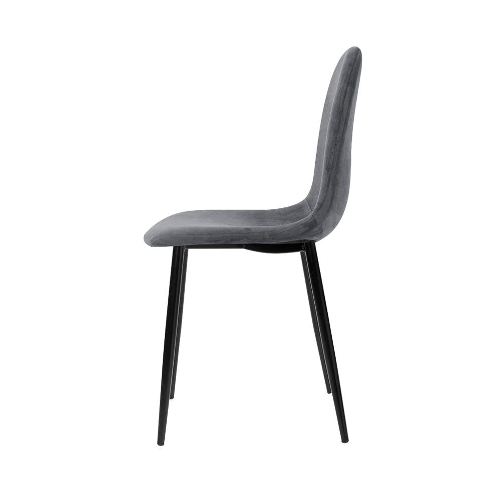 4 Pack Dark Grey Dining Chairs - Modern Kitchen & Dining Room Furniture Set for Home & Restaurant Use