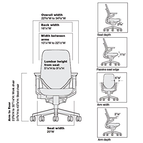 Steelcase Gesture Ergonomic Office Chair with Cogent Connect Royal Blue Fabric - Adjustable Lumbar Support, Shell Back Design, Light Frame & Polished Aluminum Base - Perfect for Home Office, Gaming, and Workspaces