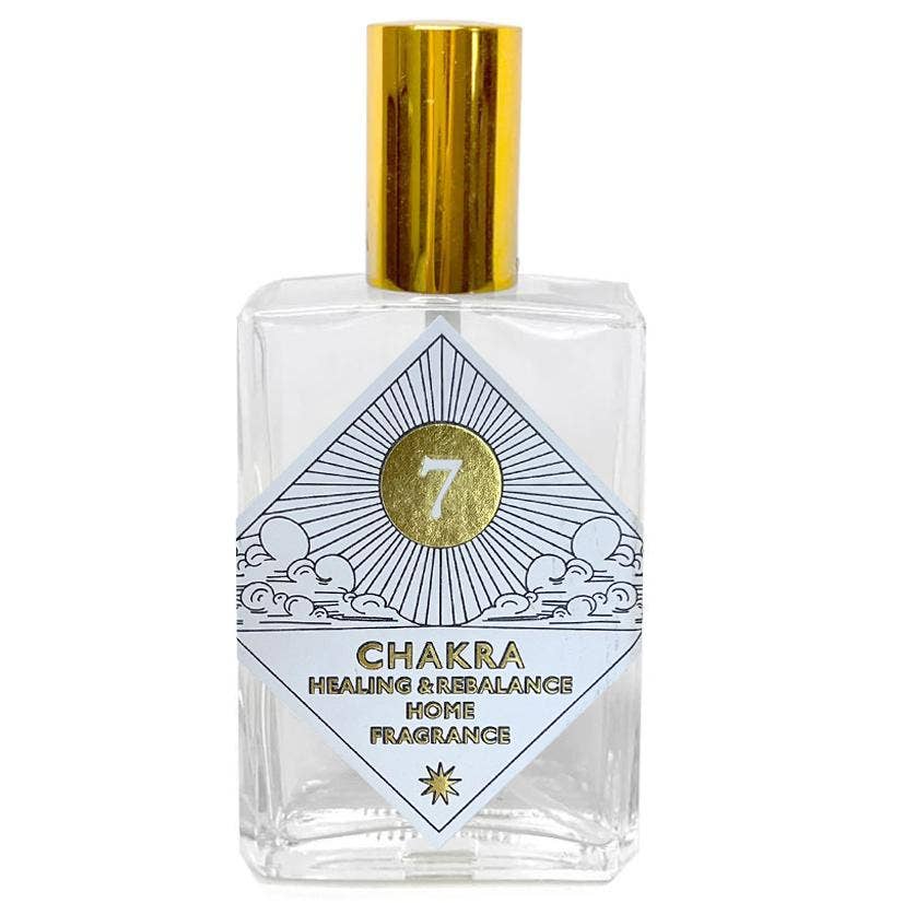 Chakra Room Spray - Organic Aromatherapy Mist for Relaxation & Meditation | Energy Cleansing & Stress Relief | Perfect for Yoga, Home & Office Use