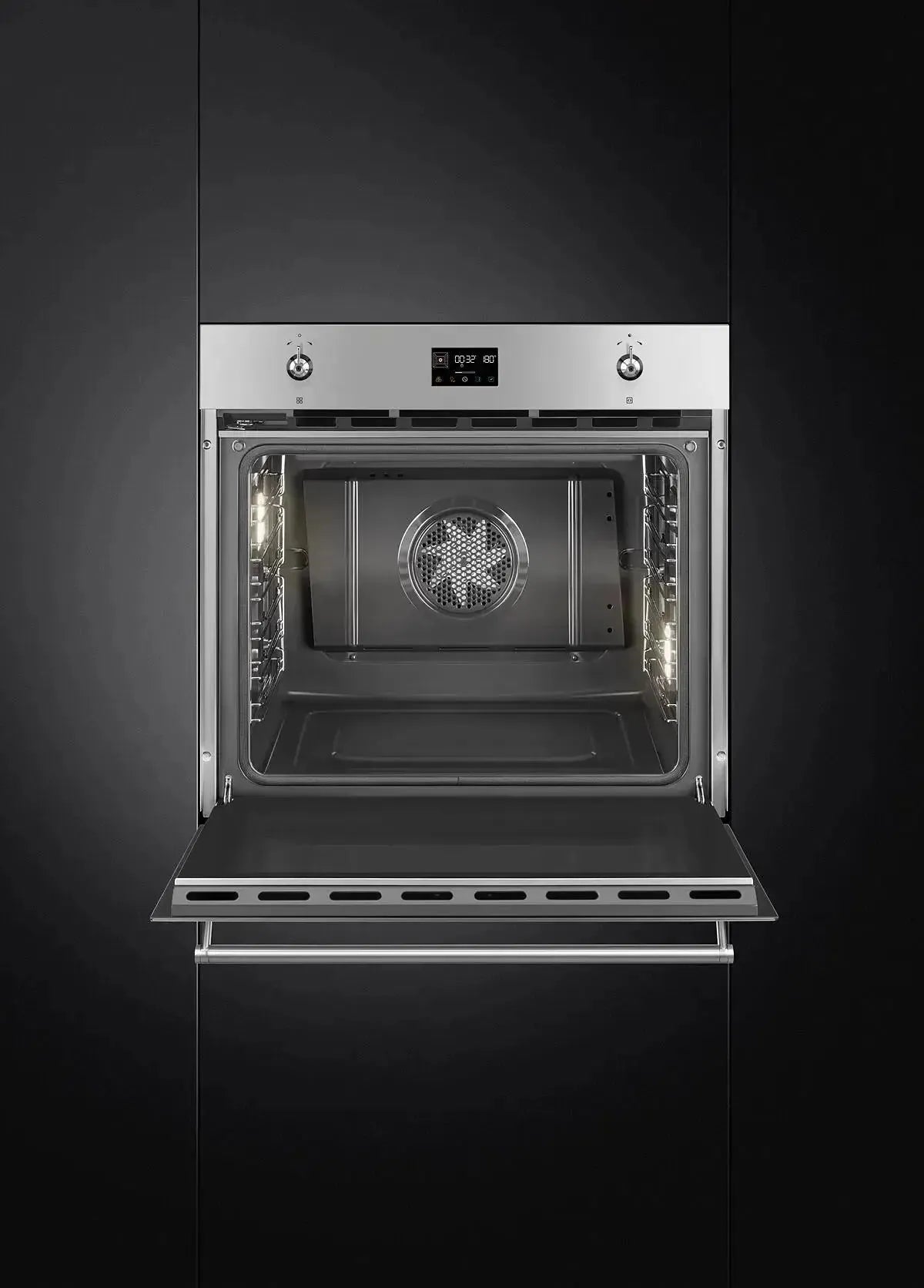 Smeg 76cm Classic Pyrolytic Steam Oven with Temperature Probe - Stainless Steel Built-in Oven for Professional Baking & Healthy Cooking | Perfect for Home Chefs & Modern Kitchens