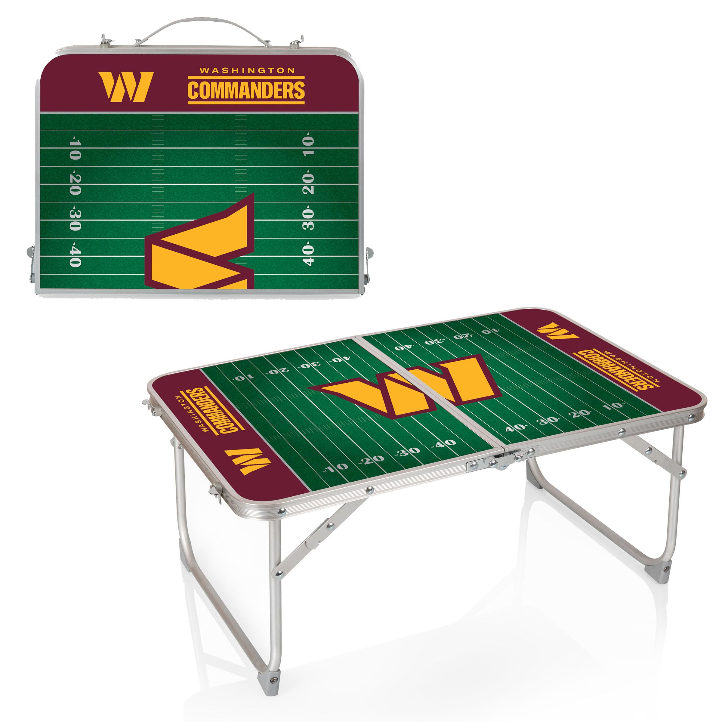 PICNIC TIME NFL Concert Mini Portable Folding Table - Small Lightweight Picnic Table for Outdoor Events, Tailgating, Camping & Beach Parties
