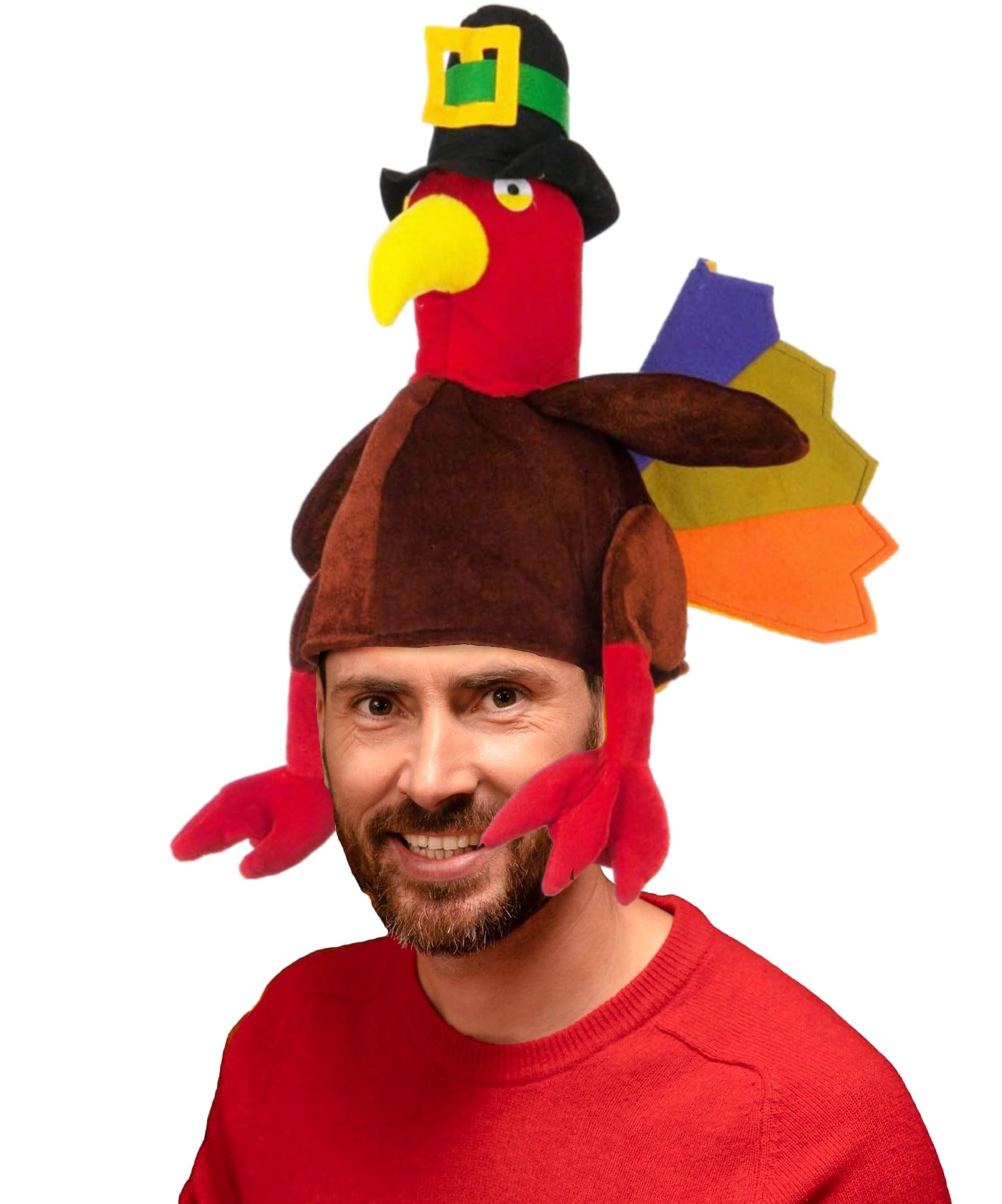 Turkey Hat for Men - Fun Thanksgiving Costume Accessory for Parties & Festive Gatherings