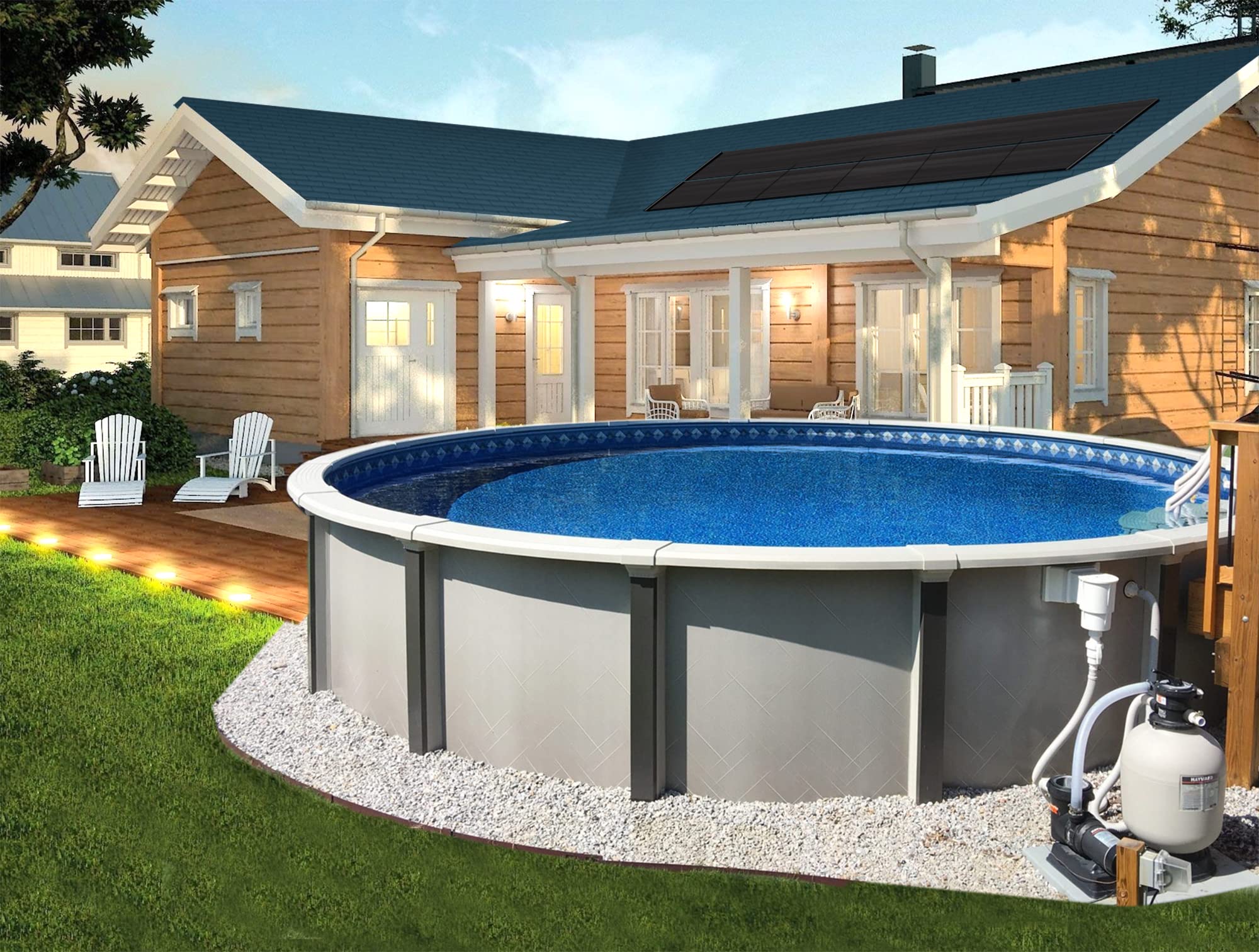 SunQuest Solar Pool Heater Panel - 2ft x 20ft Solar Water Heater for Above Ground Pools | DIY Installation with Roof/Rack Mount & Add-On Kit | UV-Resistant Polypropylene Collector Tubes | Perfect for Backyard Swimming Pools, Spas & Hot Tubs
