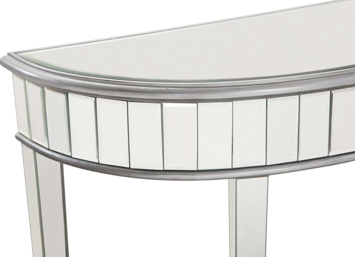 Chamberlan Mirrored Dining Table - Elegant Glass Top with Reflective Base, Perfect for Modern Dining Rooms and Stylish Home Decor