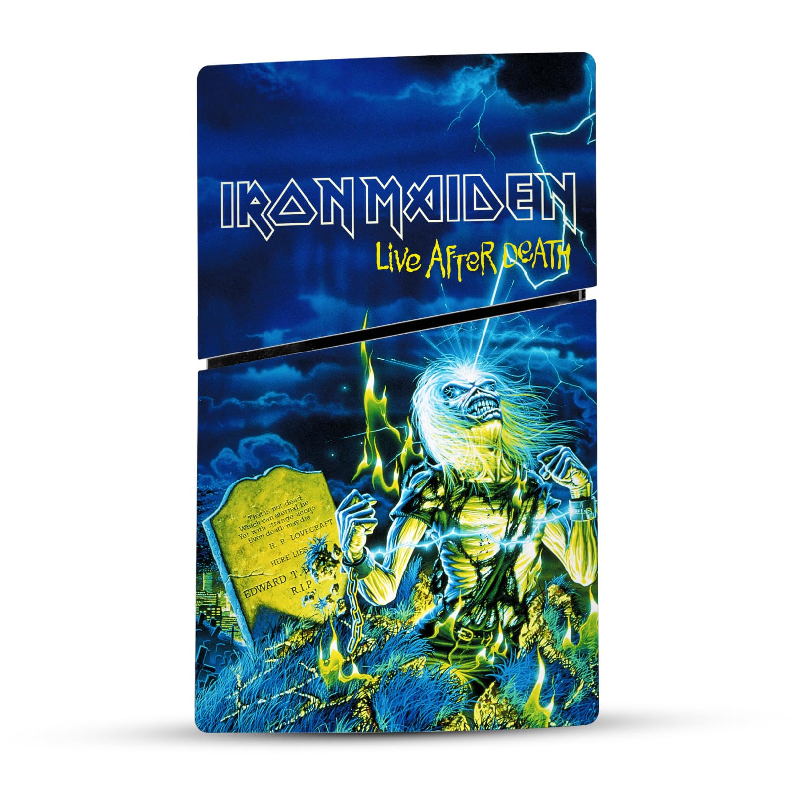 Official Iron Maiden Live After Death Graphic Vinyl Skin Sticker Compatible with Sony PS5 Slim Digital Edition Console & DualSense Controller - Gaming Accessory for Music Fans & Rock Lovers