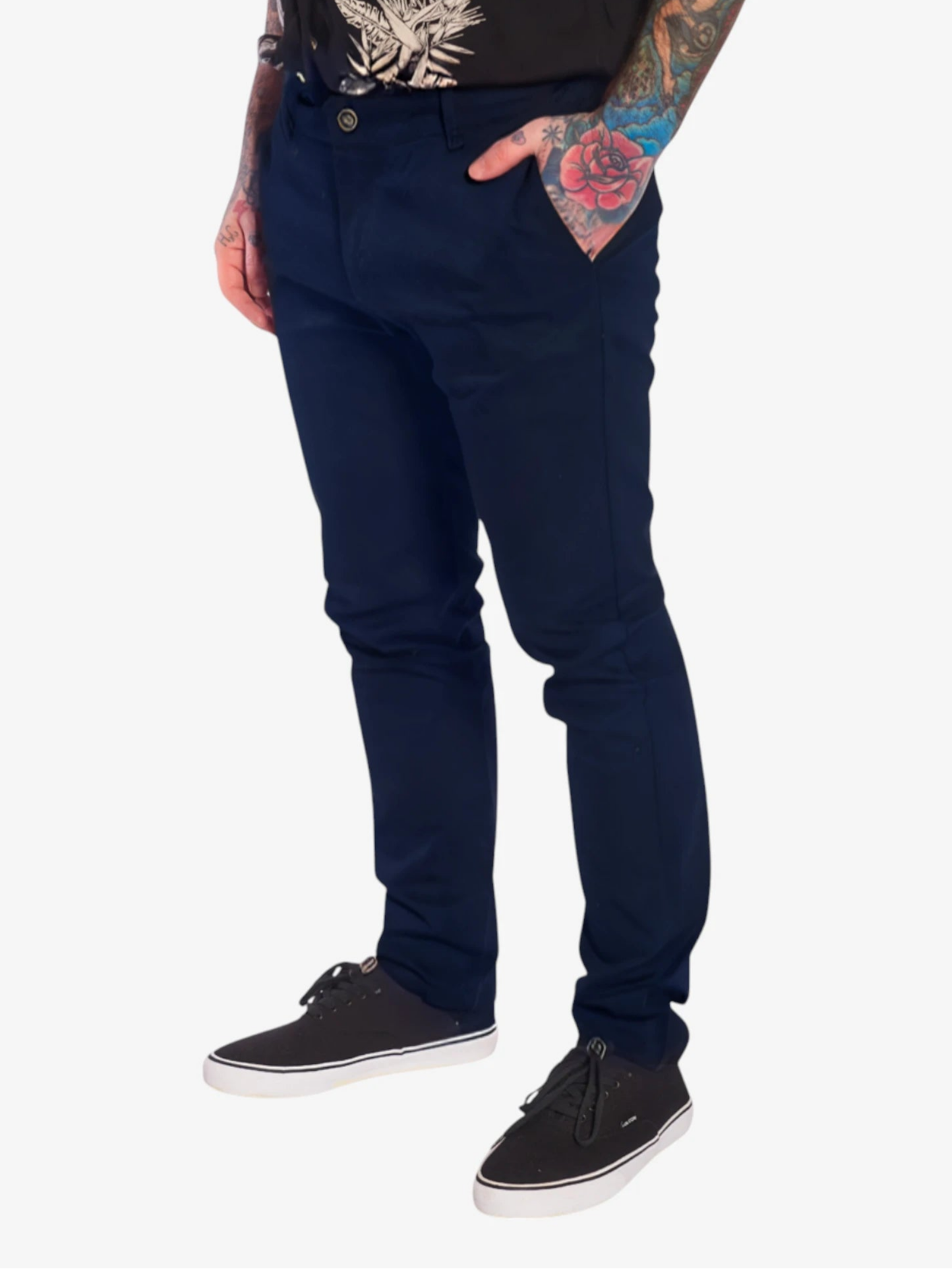 Volcom Chino 2x4 Men's Casual Pants - Navy Blue Stretch Comfort Fit for Work, Travel & Everyday Wear