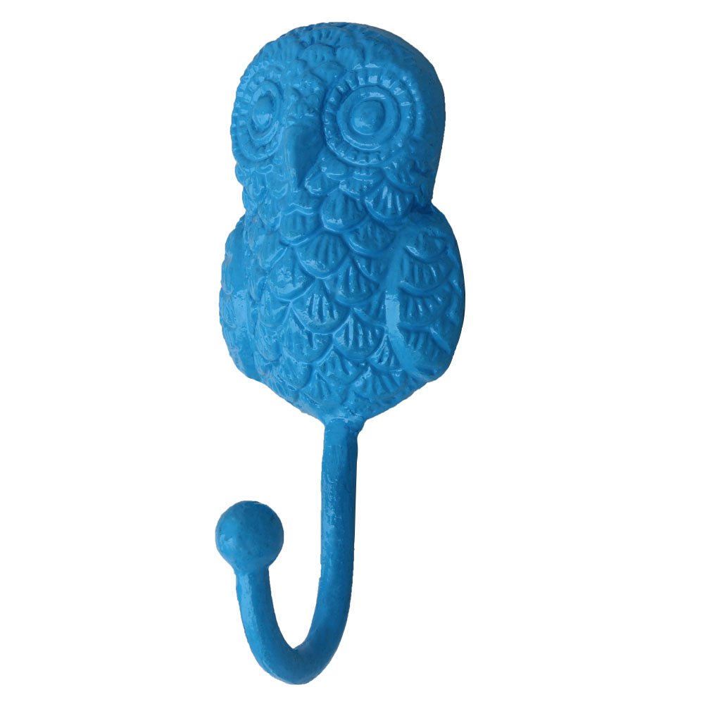 IndianShelf 3-Pack Vintage Iron Wall Hooks - Decorative Turquoise Coat Rack for Kids, Key Holder & Cap Hanger | Perfect for Bedroom, Nursery & Entryway Organization