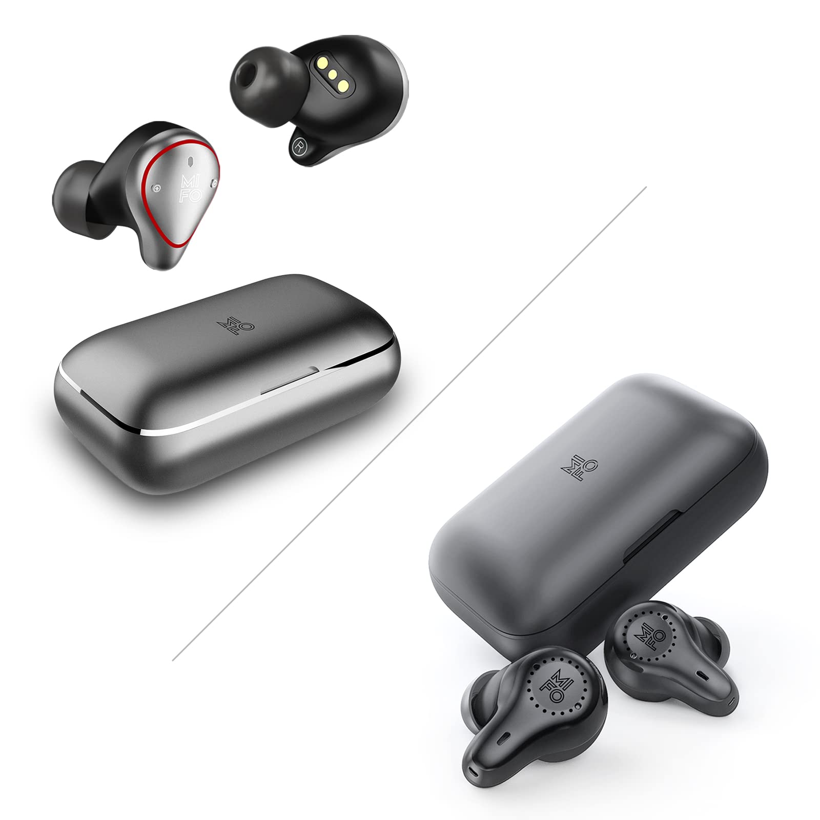 mifo O5 Plus & O7 Upgraded True Wireless Earbuds - Bluetooth 5.0, Hi-Fi Stereo Sound, IPX7 Waterproof, 30H Playtime - Compatible with iPhone/Android - Perfect for Gym, Running & Travel
