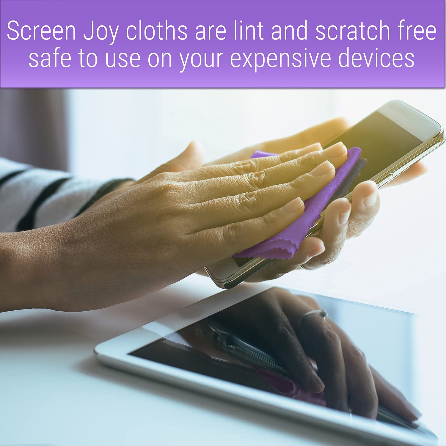 Premium Microfiber Screen Cleaner Cloth for Laptops, TVs, Tablets & Smartphones - Safe Cleaning Kit for LCD LED Monitors, iPads, Phones & Electronics - Perfect for Home, Office & Travel Use