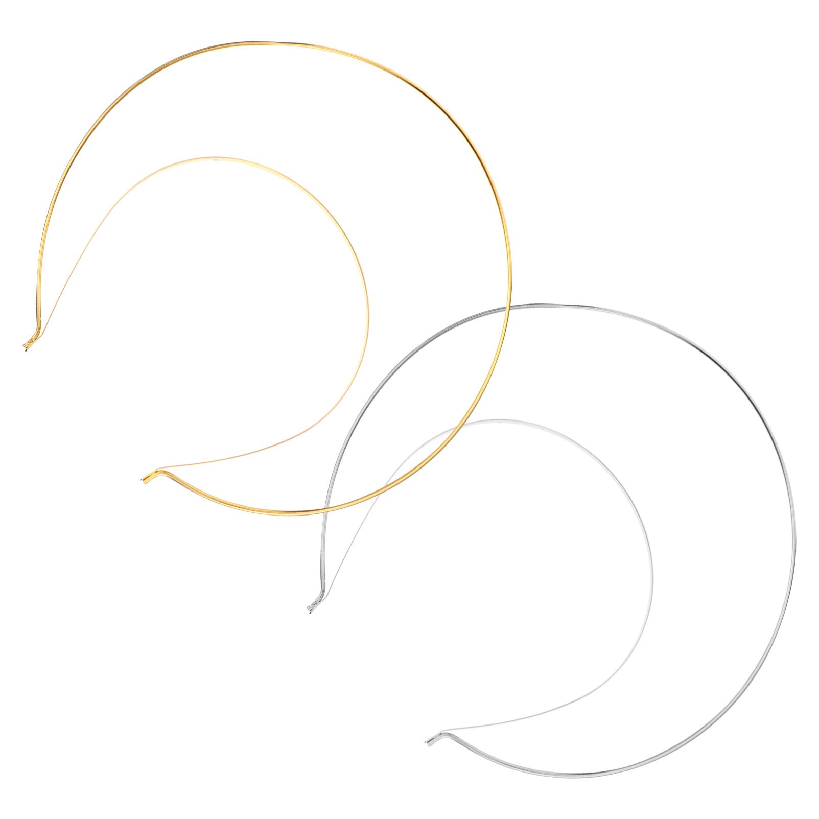FRCOLOR 2-Pack Double Wire Metal Headbands - Elegant Hair Crown for Women & Girls, Wedding Bridal Headdress, Daily Wear & Prom Party Hair Accessories (Perfect for Special Occasions & Everyday Styling)
