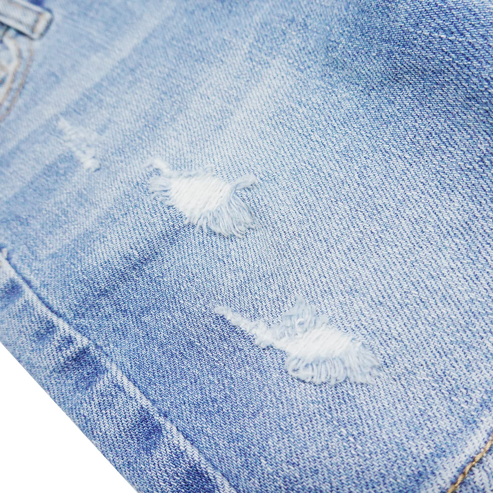 KIDSCOOL SPACE Baby & Toddler Ripped Denim Shorts - Cute Distressed Jeans for Little Girls & Boys | Summer Playwear, Casual Outfits & Photoshoot Styles