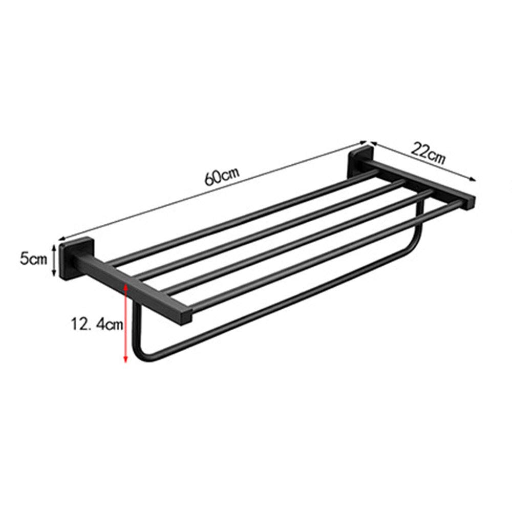 304 Stainless Steel Black Bathroom Shelf Set - Rustproof Wall Mounted Storage Organizer for Shower, Toiletries & Cosmetics | Perfect for Modern Bathroom, Spa & Hotel Decor