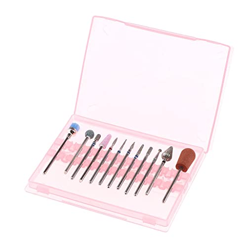 12Pcs Ceramic Nail Drill Bits Set for Professional Nail Art, Polishing & Grinding - Perfect for Manicure, Pedicure & Nail Extension Care at Home or Salon