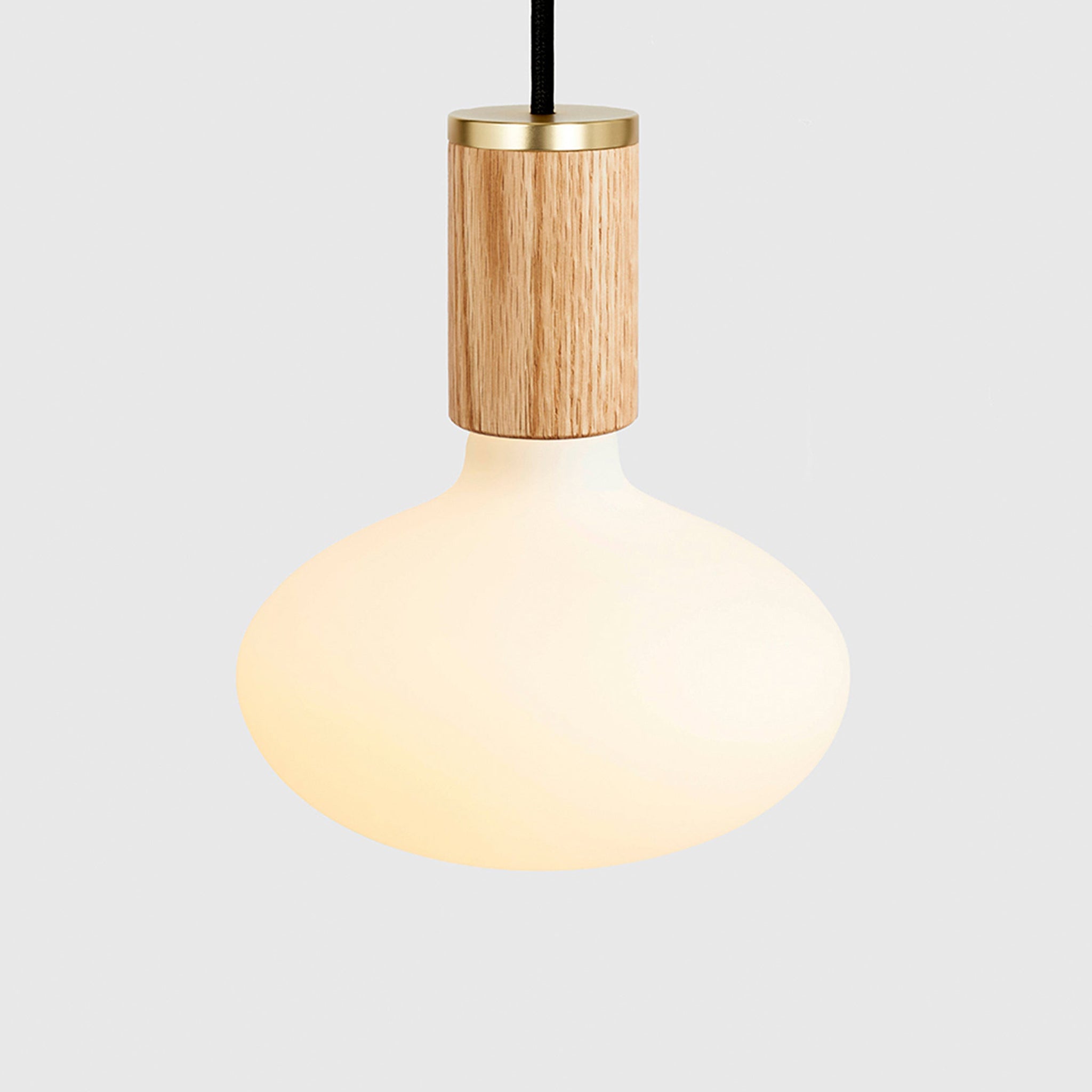 Modern Oval Dim to Warm Pendant Light - Natural Oak Wood Finish - Perfect for Kitchen Island, Dining Room & Bedroom Lighting