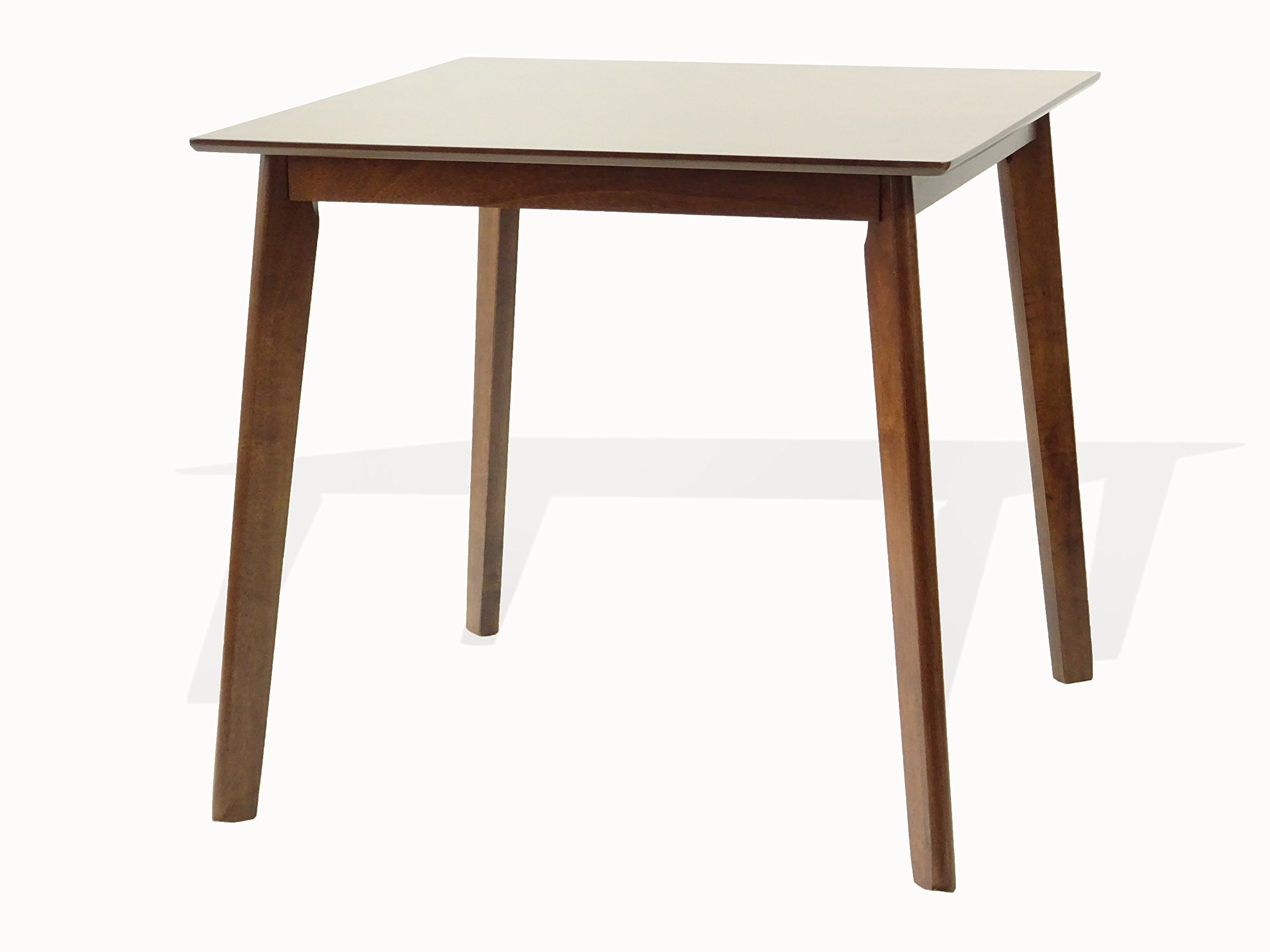Modern Square Wooden Dining Table - Medium Brown Kitchen Table for Small Spaces | Perfect for Breakfast Nook, Apartment Dining & Cozy Kitchens