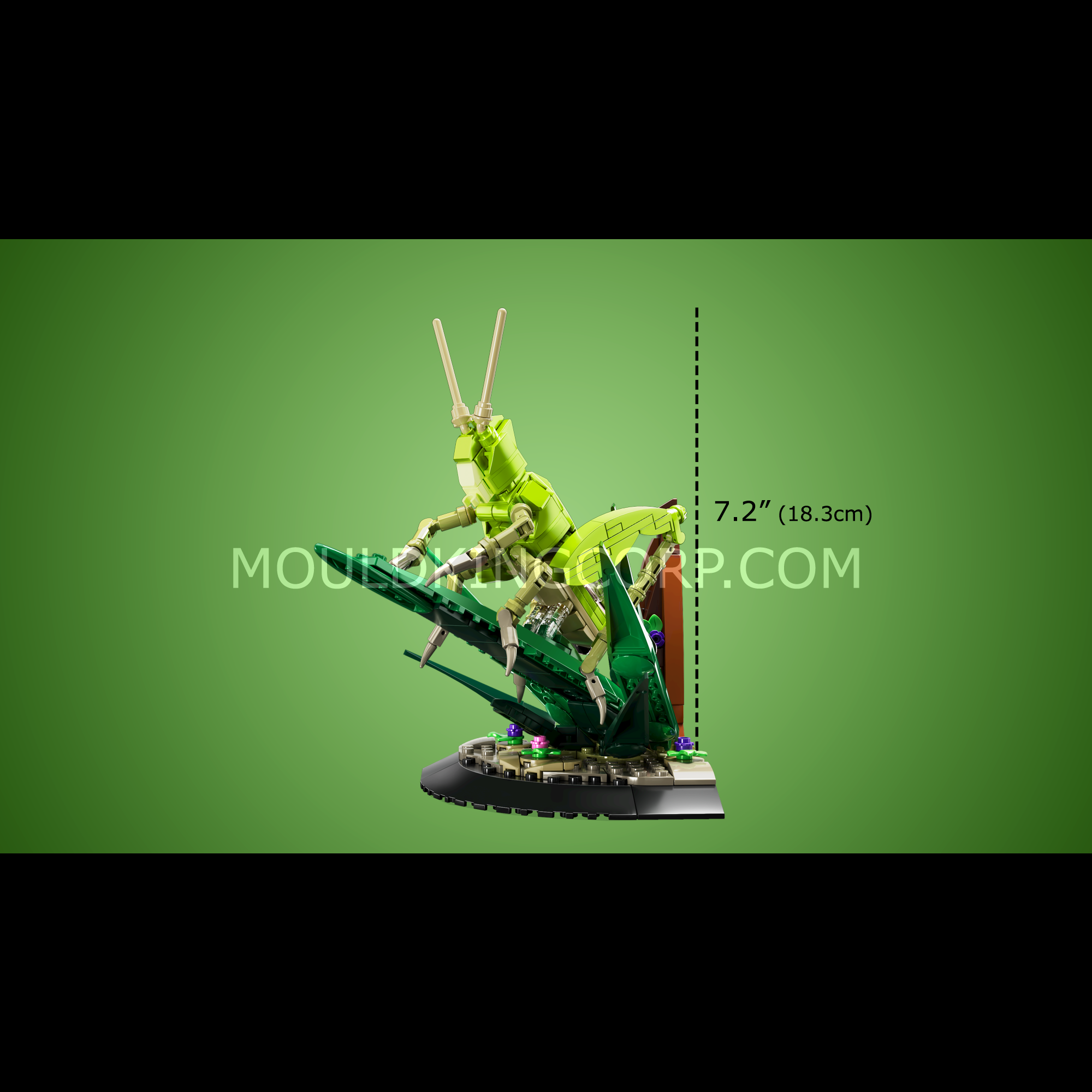 Mould King 10175 Creative Grasshopper Ambush Scene Building Blocks Set - 408 PCS STEM Educational Toy for Kids & Adults | Perfect for Home Decor, Birthday Gifts & DIY Projects