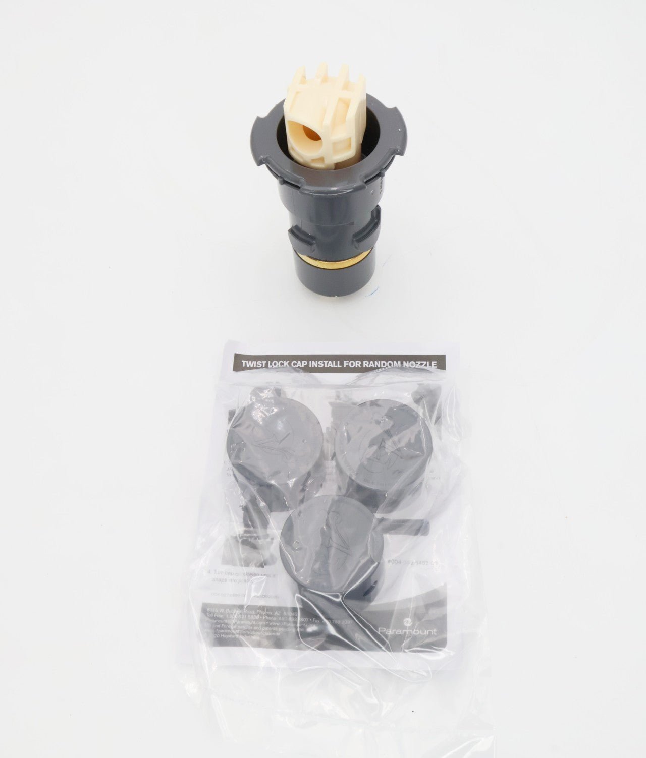 Hayward PV3 Twist Lock Nozzle with Grey Cap - Replacement Pool Filter Nozzle (Model 004627506002) - Perfect for Inground Pool Maintenance & Spa Filtration Systems