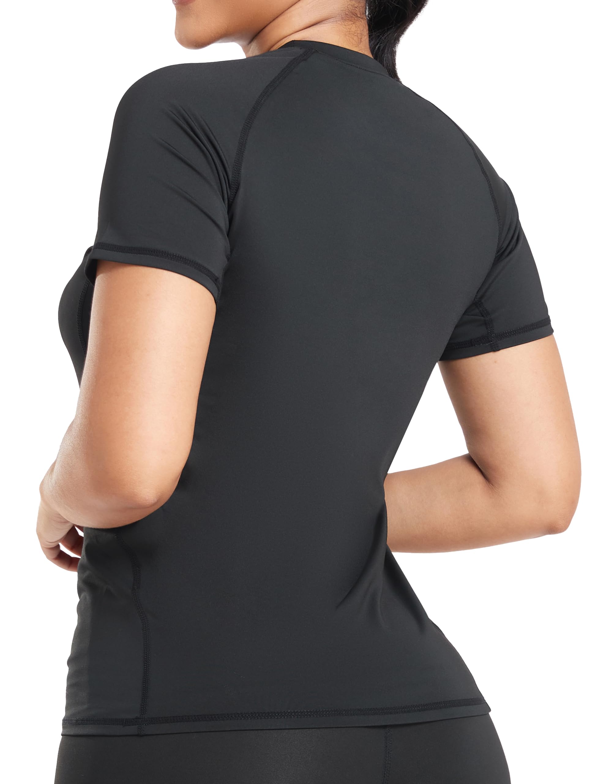 TELALEO 4 Pack Women's Compression Shirts - Moisture Wicking Running Tops, Workout T-Shirts for Yoga, Gym & Sports | Breathable Athletic Baselayer with Short Sleeves | Perfect for HIIT, CrossFit & Outdoor Activities