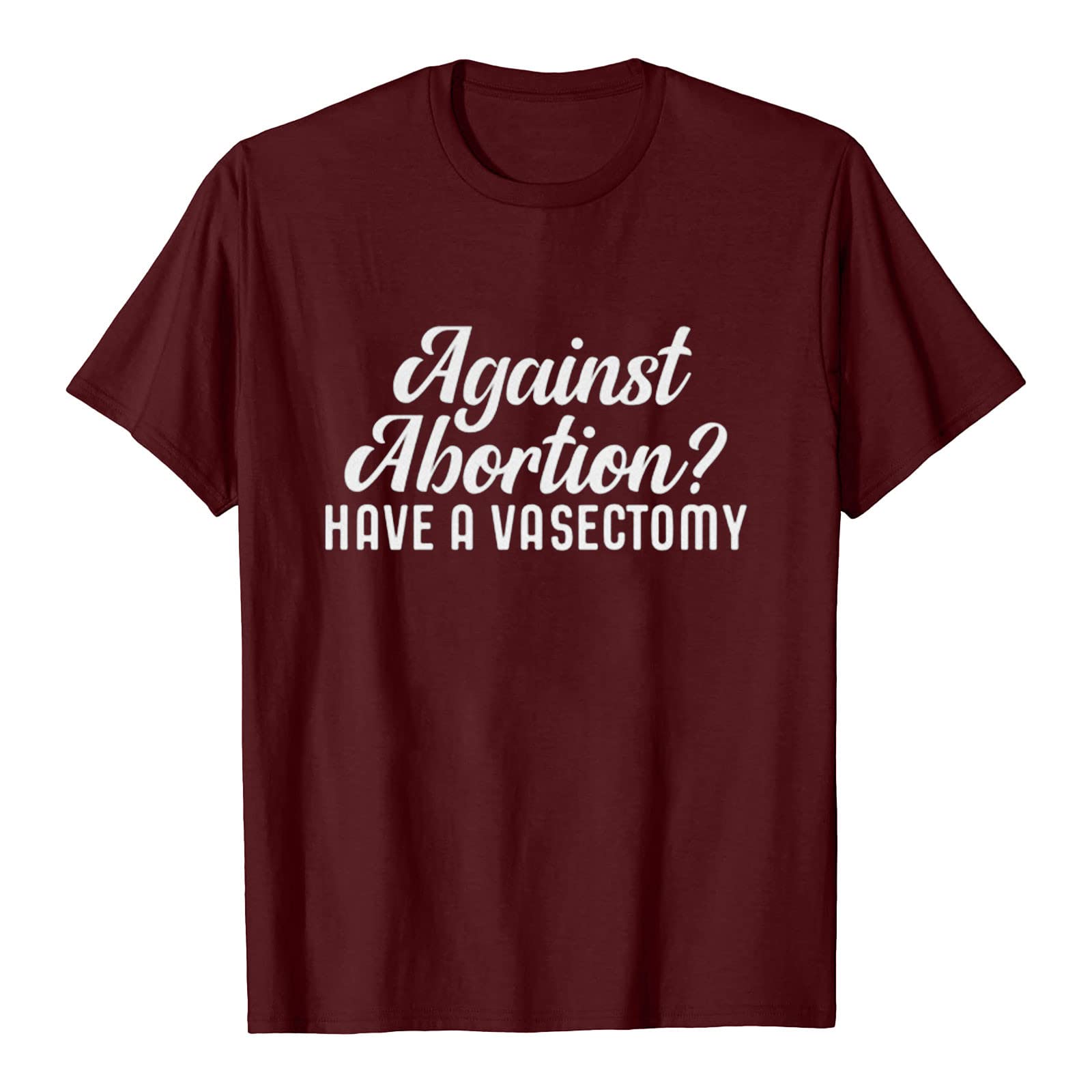 Ylioge Women's Funny Summer Tops - 'Have A Vasectomy' Slogan Loose Casual Tunic Shirts | Perfect for Beach Outings, Casual Wear & Pro-Choice Advocacy