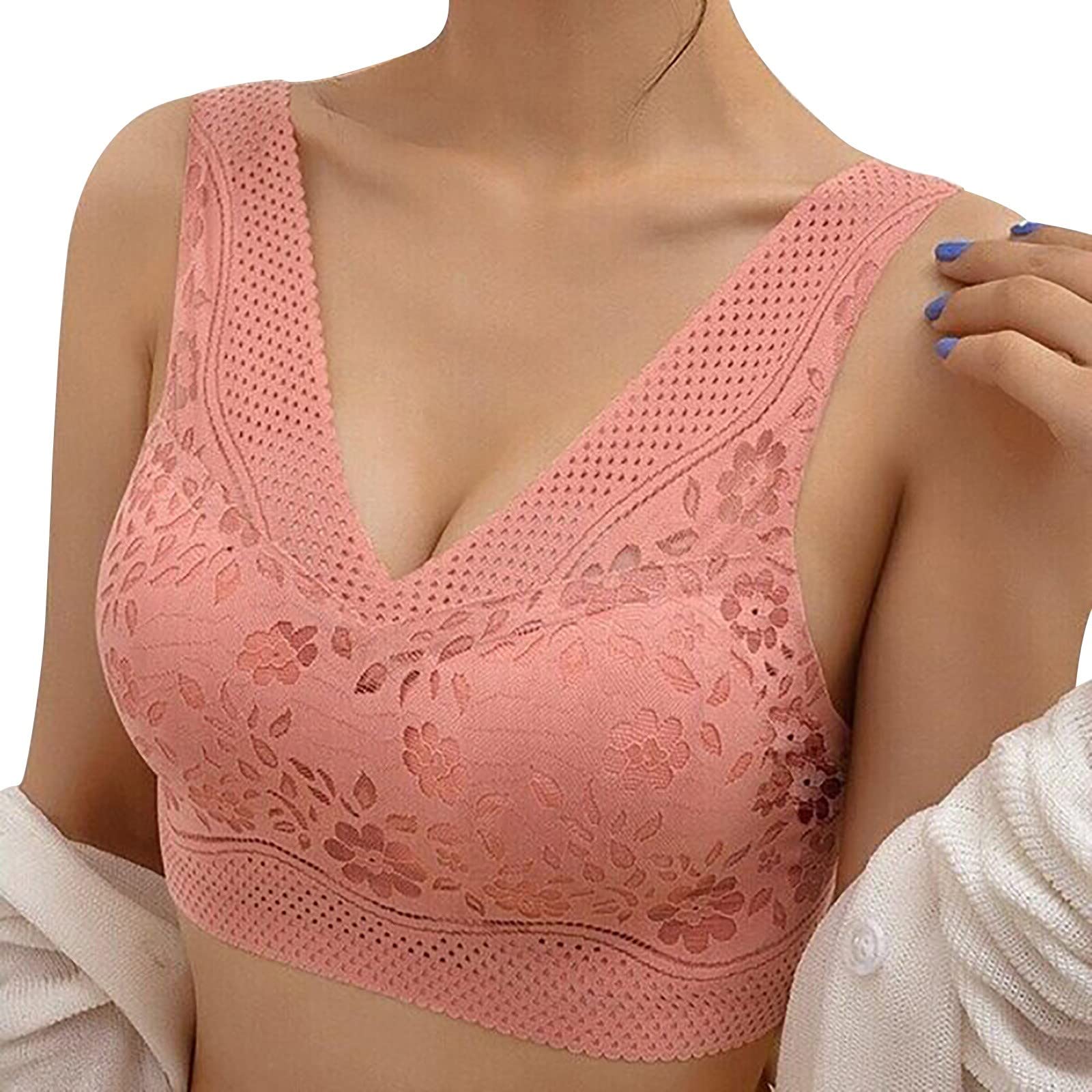 Sexy Seamless Lace Sports Bra - Breathable Thin Bras for Women - Gym & Yoga Wear