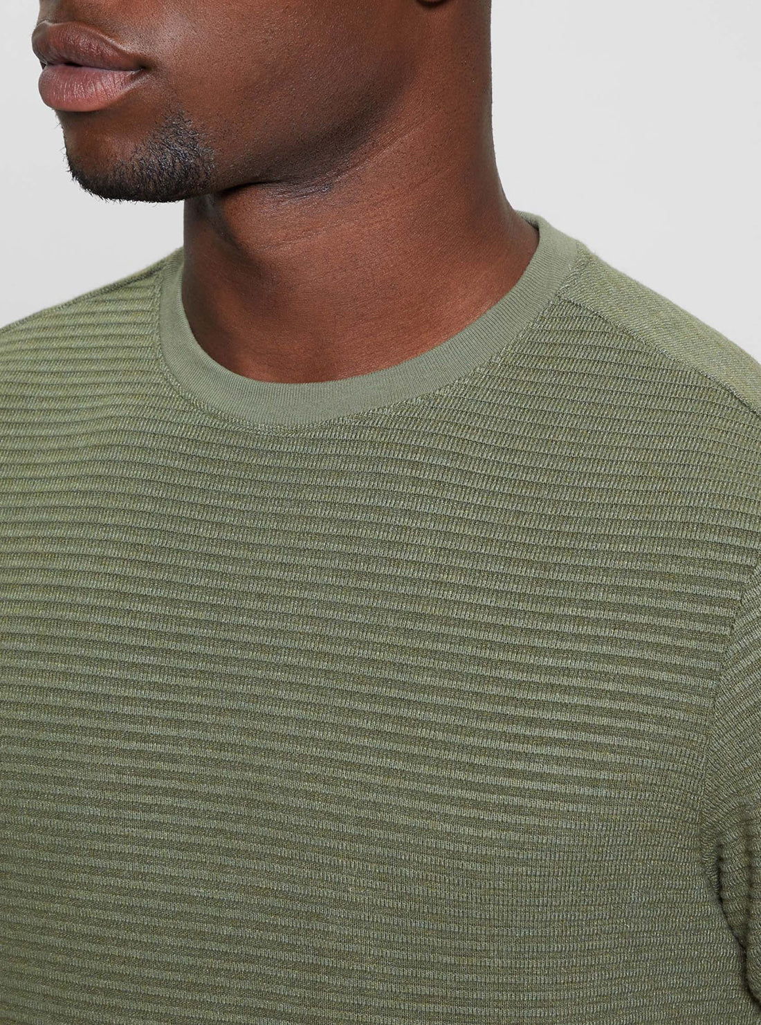 Green Hudson Linear Knit Jumper for Women - Soft Casual Pullover Sweater for Fall & Winter - Perfect for Office, Travel and Everyday Wear