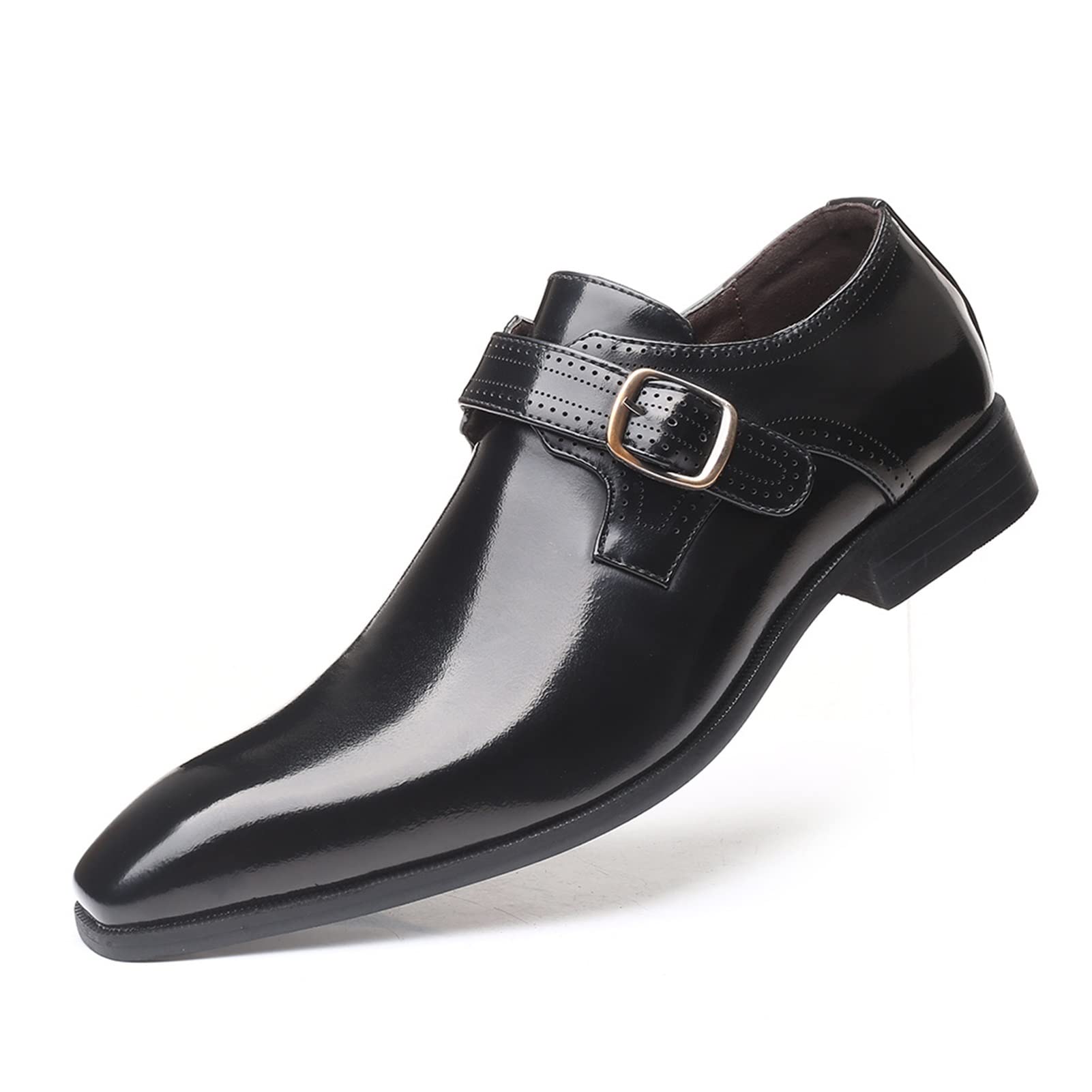 Men's Dress Oxford Shoes - Business Casual Low Heel Buckle Shoes for Large Size | Perfect for Office, Wedding & Formal Events