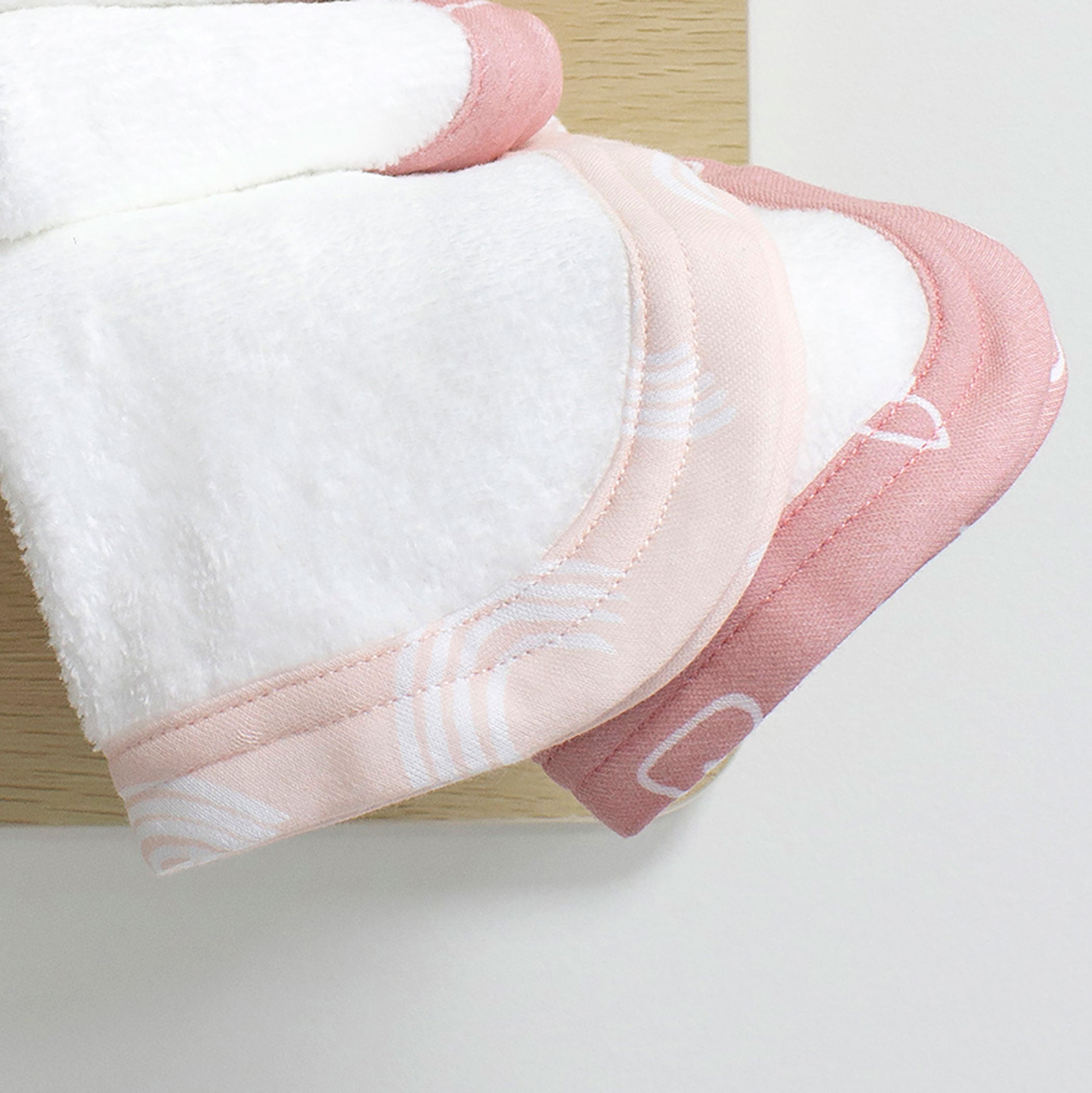 Nordic 3-Pack Wash Cloths Set - Dusty Berry & Rose Colors | Soft Bath Towels for Face & Body | Perfect for Spa, Bathroom & Baby Care