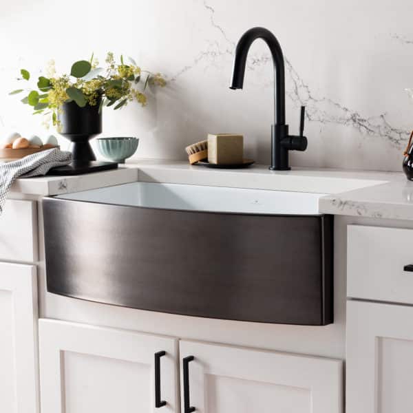 Native Trails Rendezvous Fireclay Apron Front Farmhouse Kitchen Sink - Durable & Stylish for Rustic & Modern Kitchens