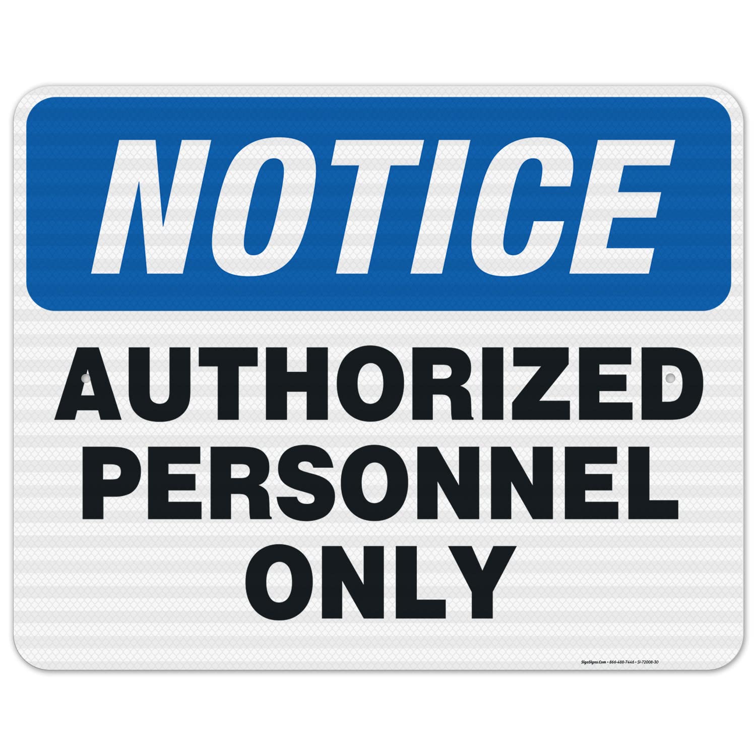 Authorized Personnel Only Sign - 24x30 Inches, 3M EGP Reflective .080 Aluminum, Fade Resistant - Indoor/Outdoor Safety Sign for Construction Sites, Warehouses & Restricted Areas - Made in USA
