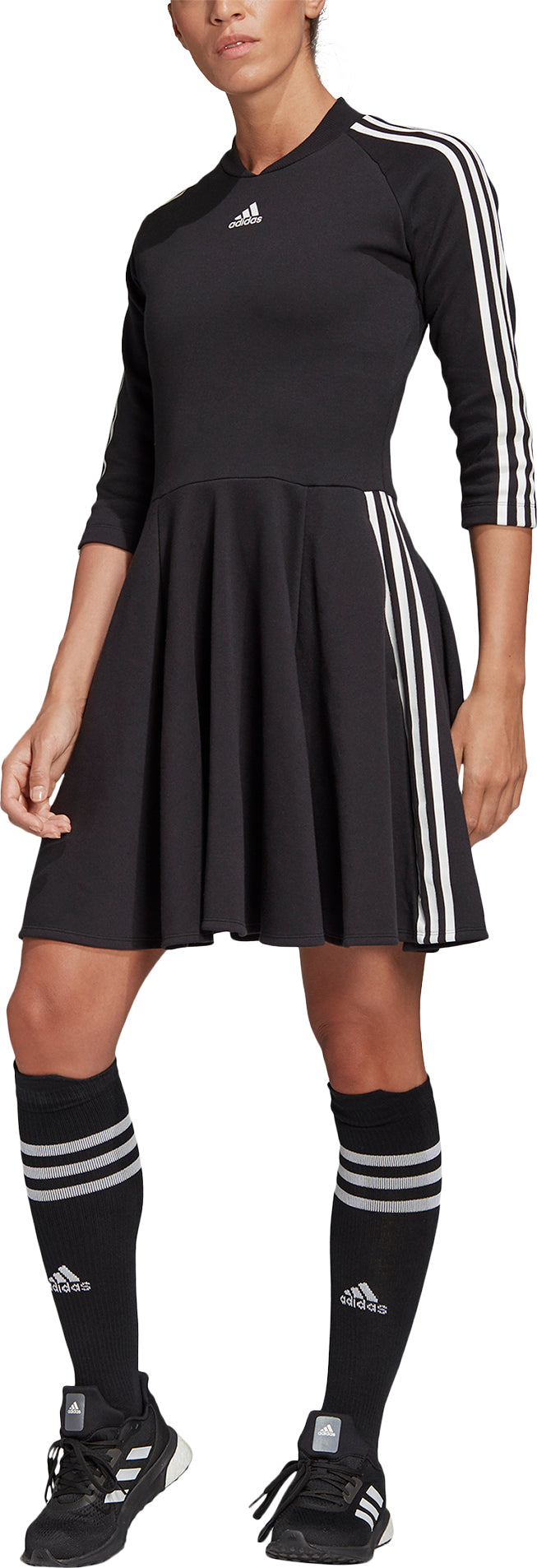 Adidas 3 Stripes Dress for Women - Classic Striped Casual Dress | Perfect for Everyday Wear, Office, and Outings