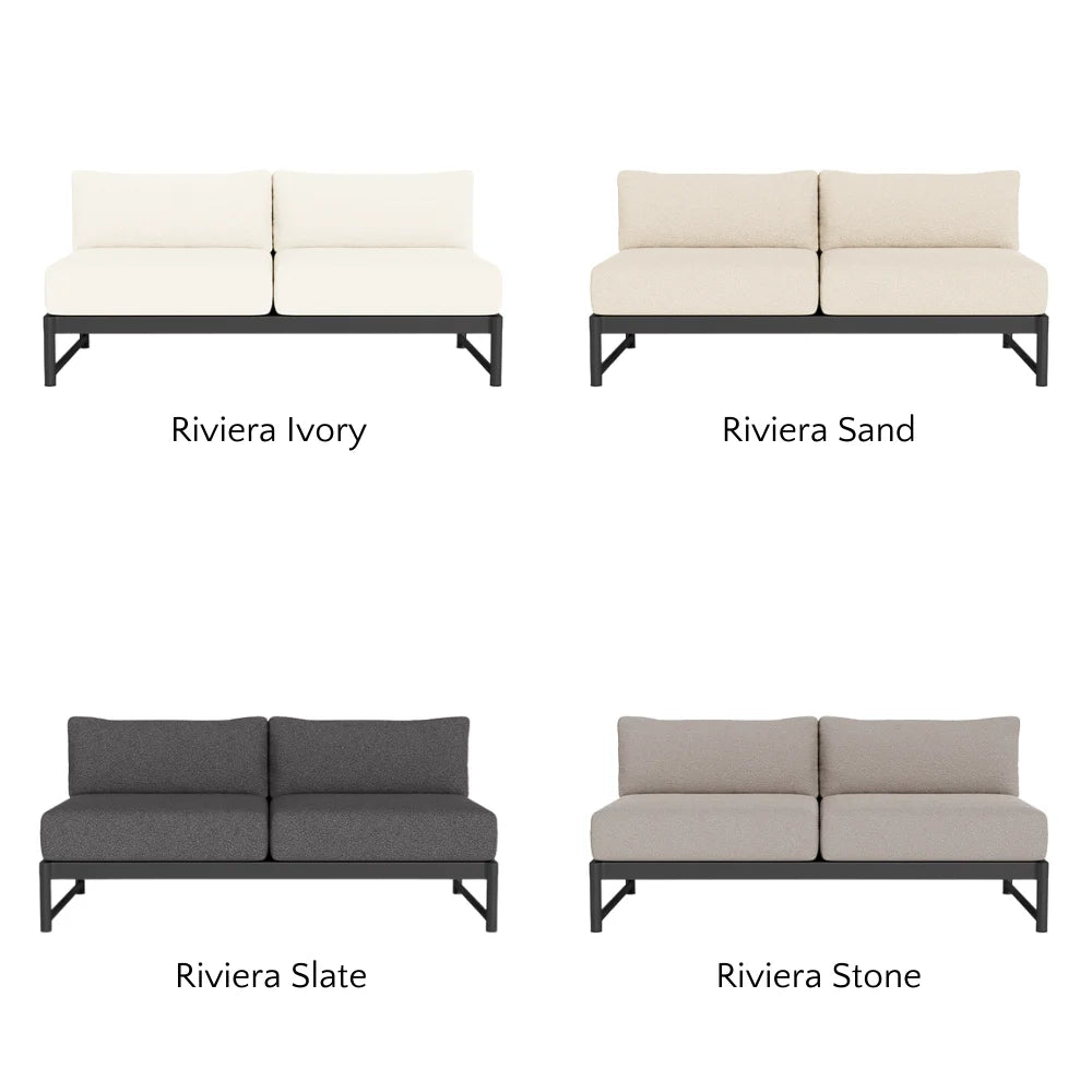 Breeze XL Outdoor 2-Seat Armless Sofa - Waterproof Patio Furniture for Garden, Poolside & Balcony Relaxation