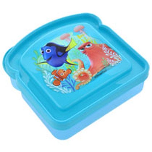 Disney Finding Dory Sandwich Keeper - 3 Pack Reusable Bread Storage Containers for Kids Lunch Box, School, Picnics & Travel