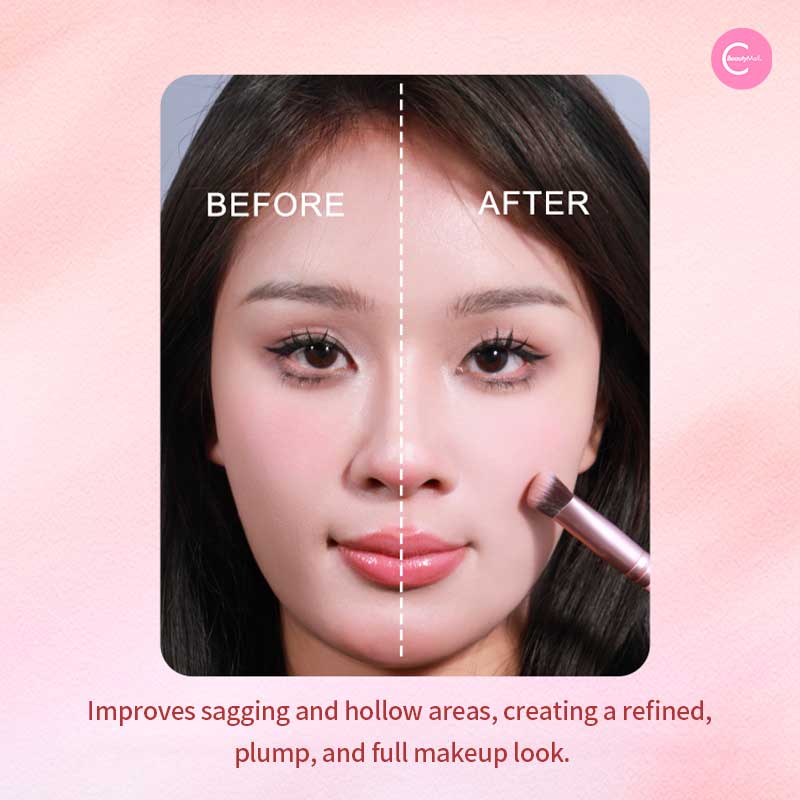 VEECCI Triangular Highlighting Brush - Dual-Ended Highlighter Makeup Brush for Face Contouring & Eyebrow Shaping - Perfect for Professional Makeup Artists & Beauty Enthusiasts