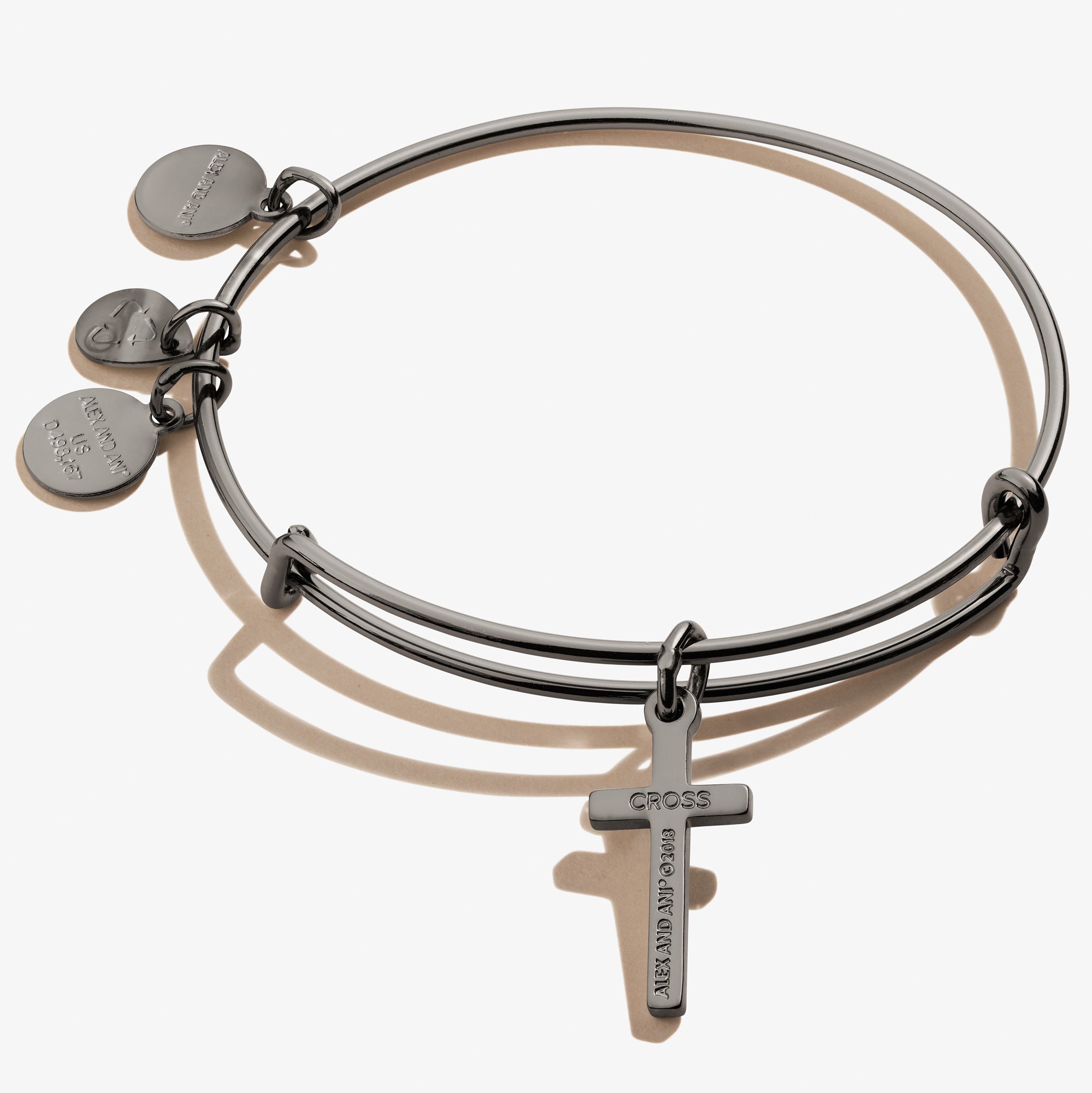Elegant Cross Charm Bangle Bracelet for Women - Stylish Religious Jewelry Gift for Christmas, Baptism & Everyday Wear