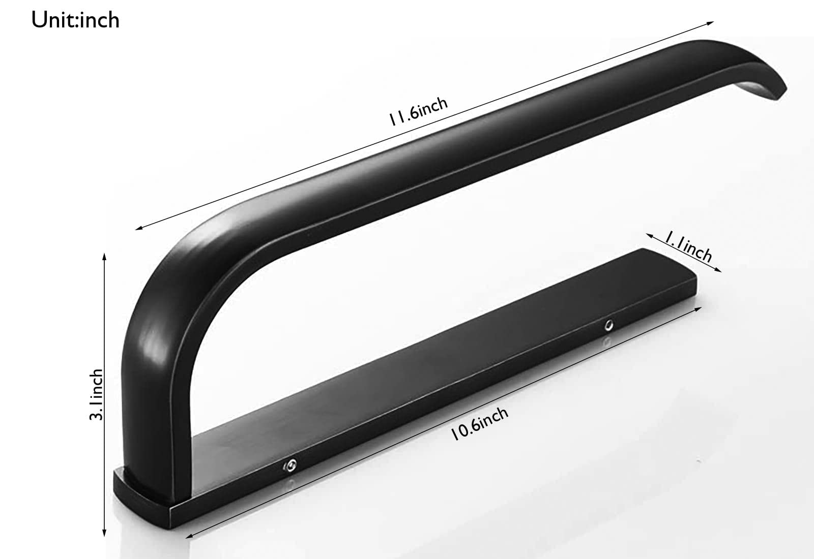 WINCASE 24 Inch Bronze Oil Rubbed Bathroom Towel Bar - Wall Mounted Towel Rack with Screw Installation for Spa, Hotel & Home Bathroom Decor