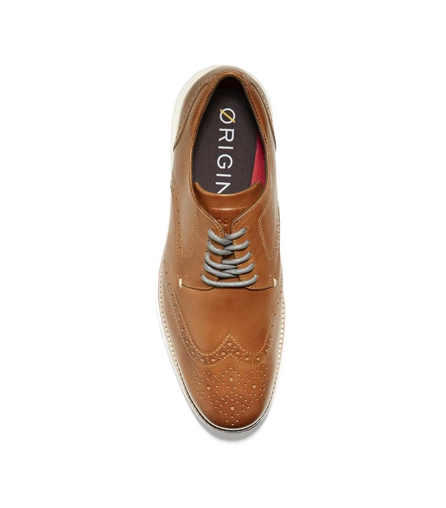 Cole Haan Men's OriginalGrand Wingtip Oxford Shoes - Comfortable Meridian Leather Dress Shoes for Business & Formal Occasions