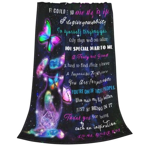 Best Super Soft Fleece Throw Blankets for Women - Cozy Lightweight Blanket Gift for Birthday, Christmas, BFF, Sisters (50