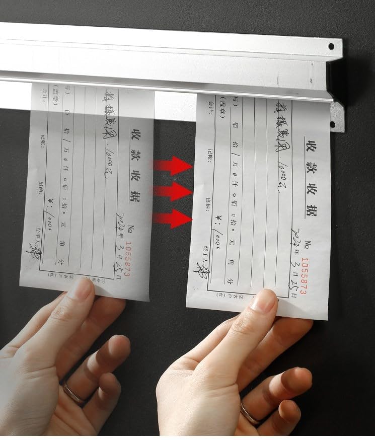THW® 30 Inch (75cm) Bill Rail Order Tab Grabber - Durable Bill Rack & Ticket Holder for Restaurants, Hotels, Cafés, Pubs & Bars - Perfect for Organizing Receipts and Orders in High-Traffic Areas