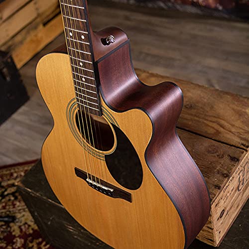 S34C NEX Cutaway Acoustic Guitar Bundle - Natural Finish with Gig Bag, Tuner, Strap, Picks, Strings, Instructional Book & DVD | Perfect for Beginners, Travel & Live Performances
