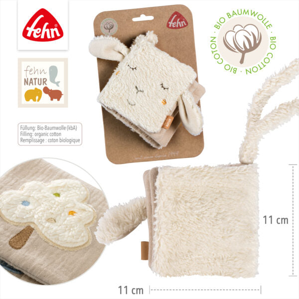 FehnNATUR Soft Sensory Book for Babies - Interactive Touch & Feel Activity with Sheep Design - Perfect for Early Learning, Toddler Playtime & Montessori Education