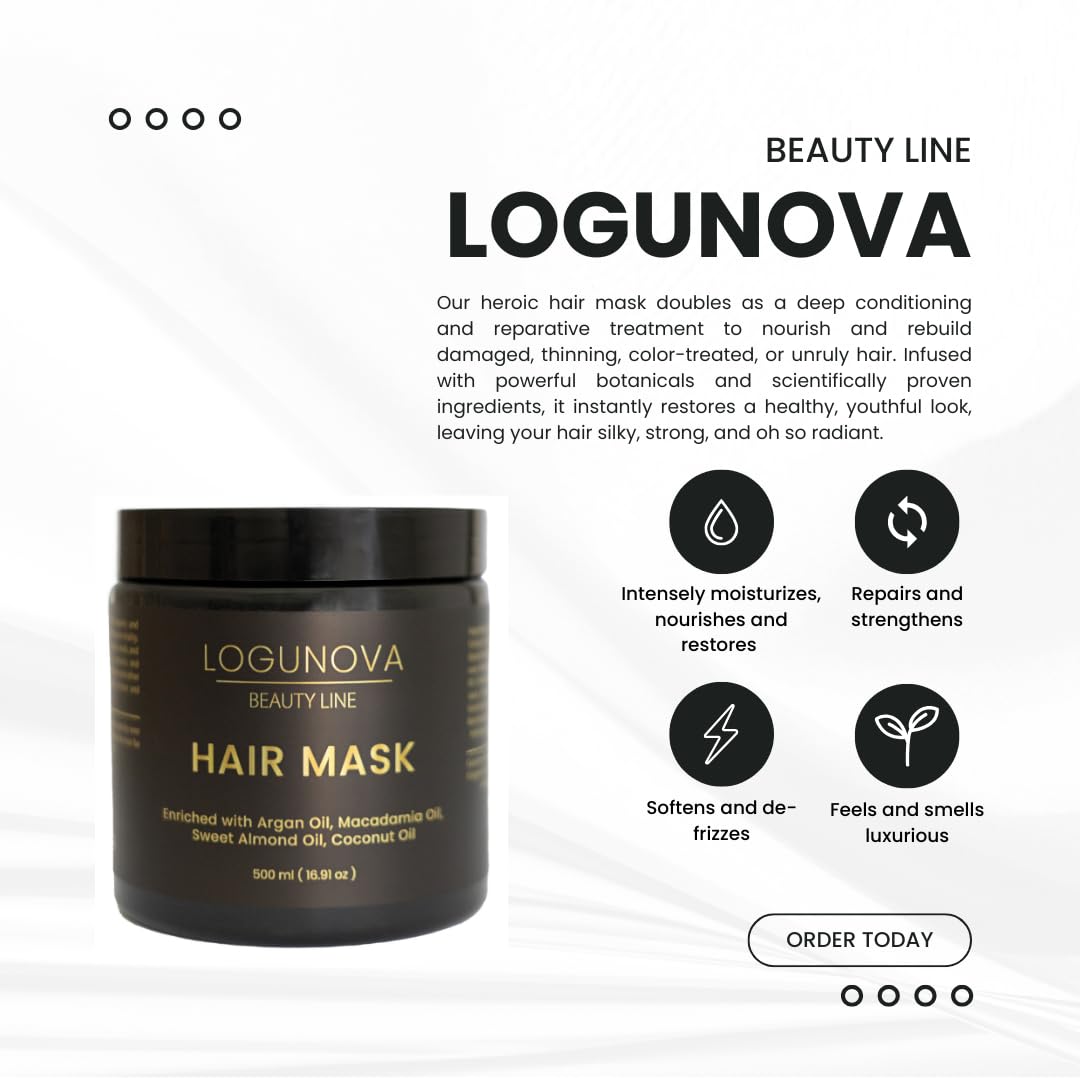 Radiant Hair 3-Step System - Nourishing Shampoo, Hydrating Conditioner & Repairing Hair Mask for Damaged Hair | Salon-Quality Hair Care for Dry, Frizzy & Color-Treated Hair at Home