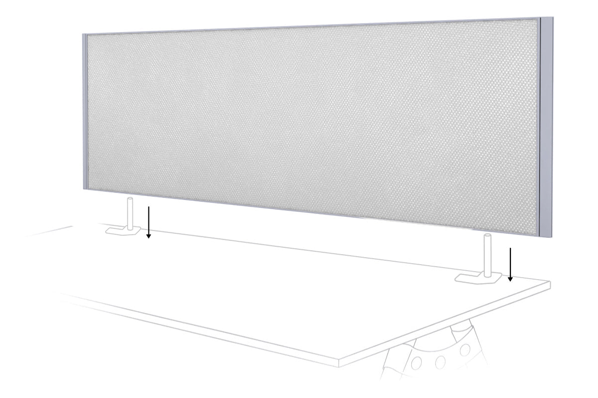 Silver Frame Desk Mounted Privacy Screen with Clamp Bracket - Perfect for Office, Home & Workspace Computer Monitor Privacy Protection