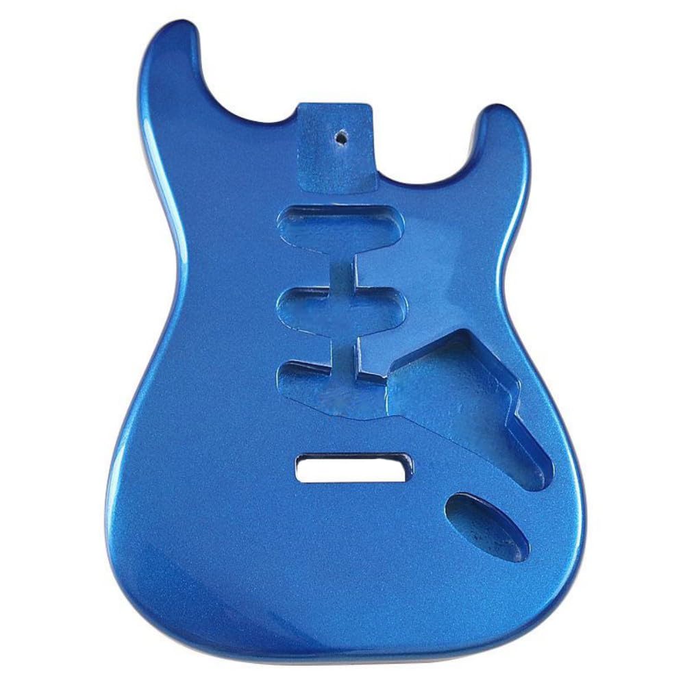 Premium Poplar Electric Guitar Body for Fender Strat - DIY Replacement Part SSS Pickup Routing in Vibrant Blue | Perfect for Guitar Customization & Home Luthier Projects