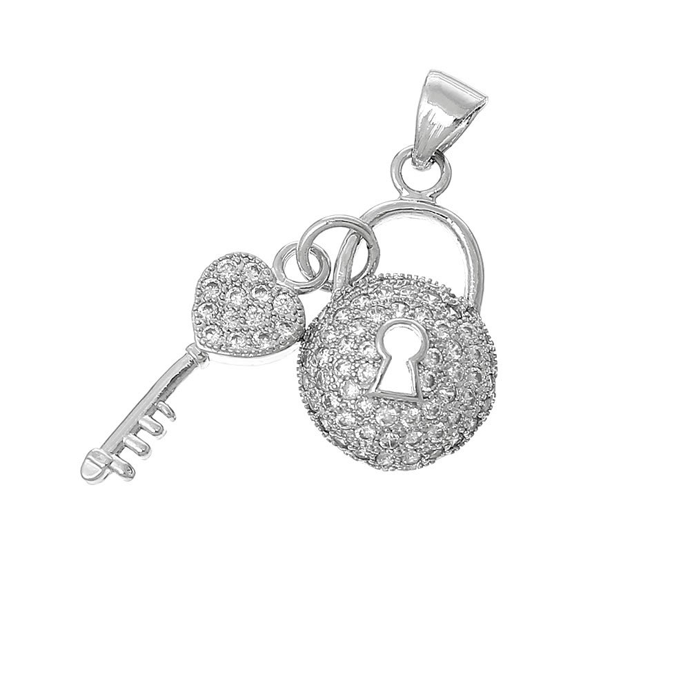 Sexy Sparkles Key to My Heart Charm Pendant Necklace - Romantic Gift for Her, Valentine's Day Jewelry, Anniversary Present for Girlfriend
