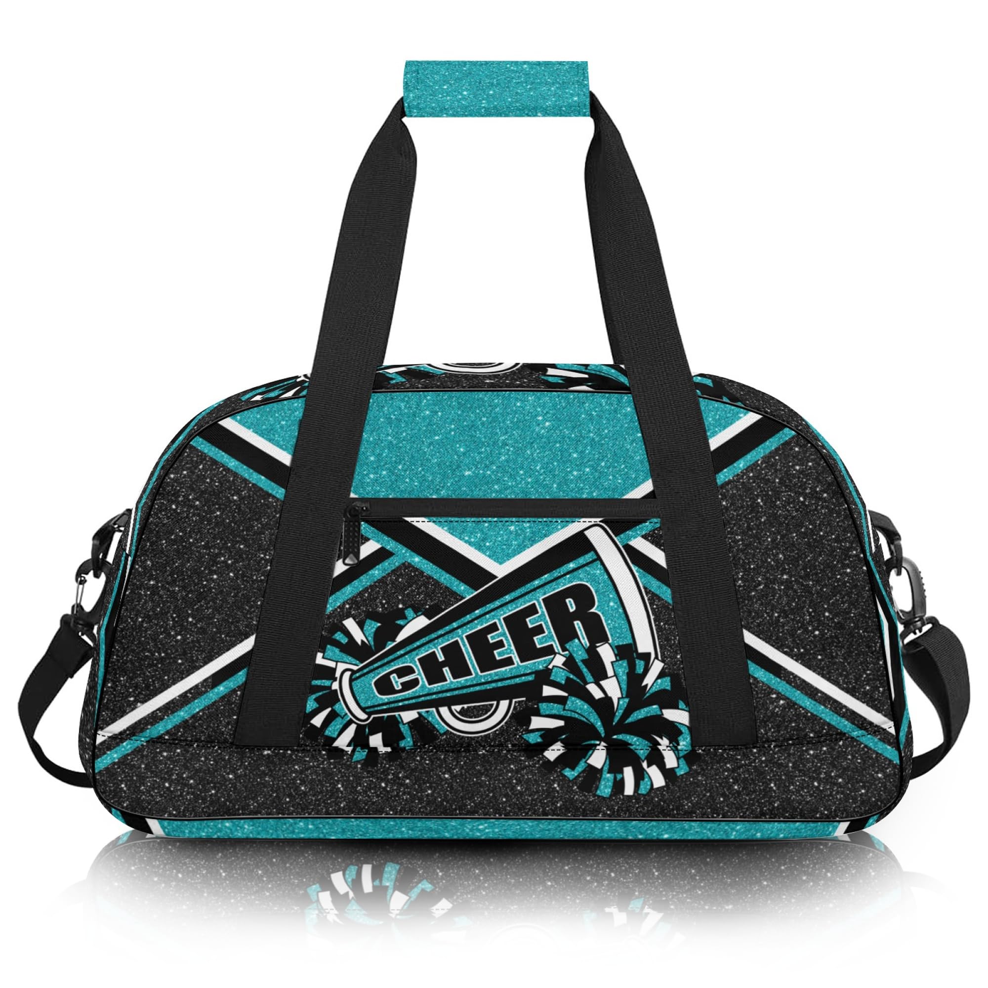 Best Cheerleading Gym Bag for Women – Durable Cheer Duffle Bag for Travel & Sports – Large Weekender Carry On Bag – Perfect for Practice, Competitions & Trips (Teal)