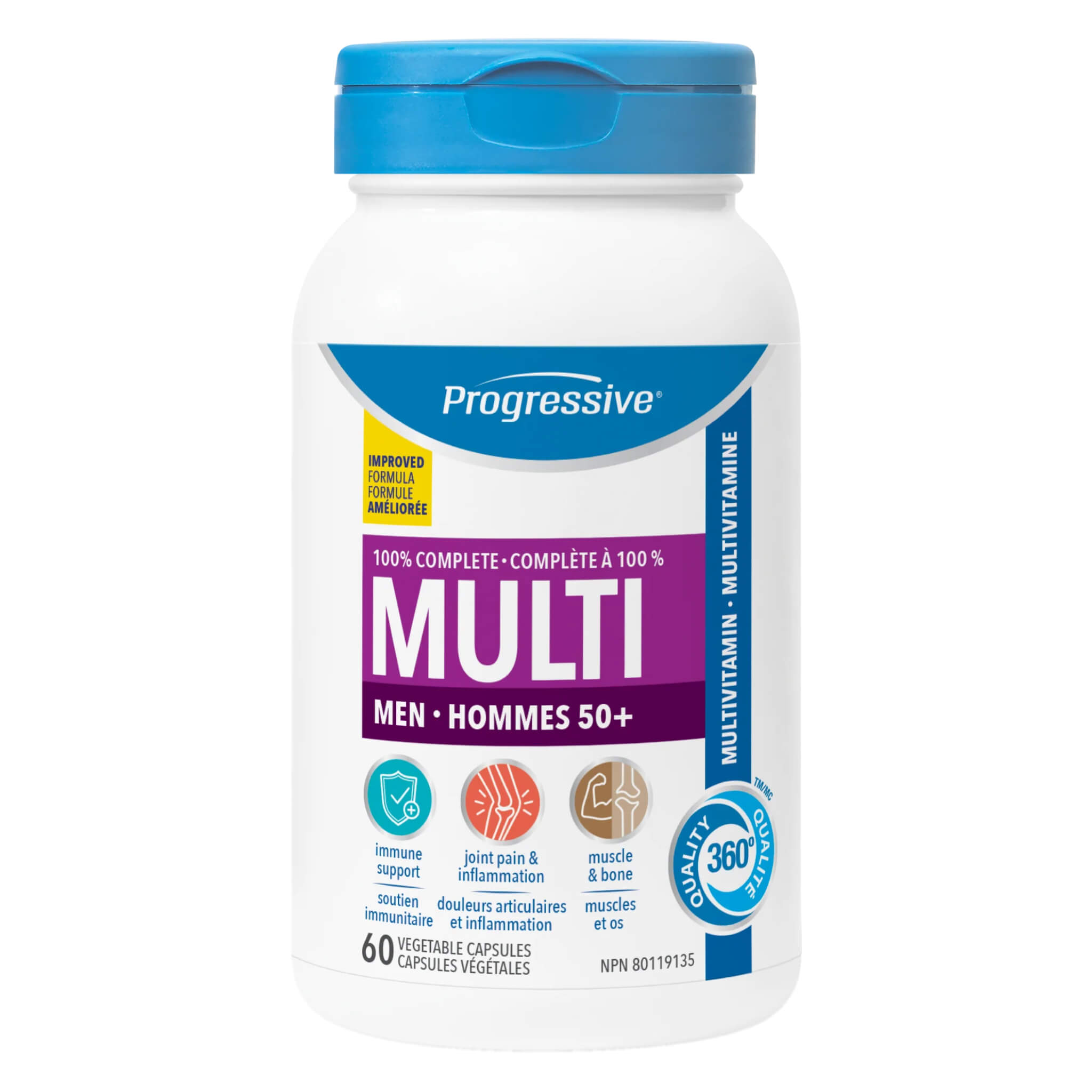 Multi for Men 50+ - Premium Multivitamin Supplement for Senior Men's Health - Supports Energy, Immunity & Heart Health - Ideal for Active Lifestyles & Daily Wellness