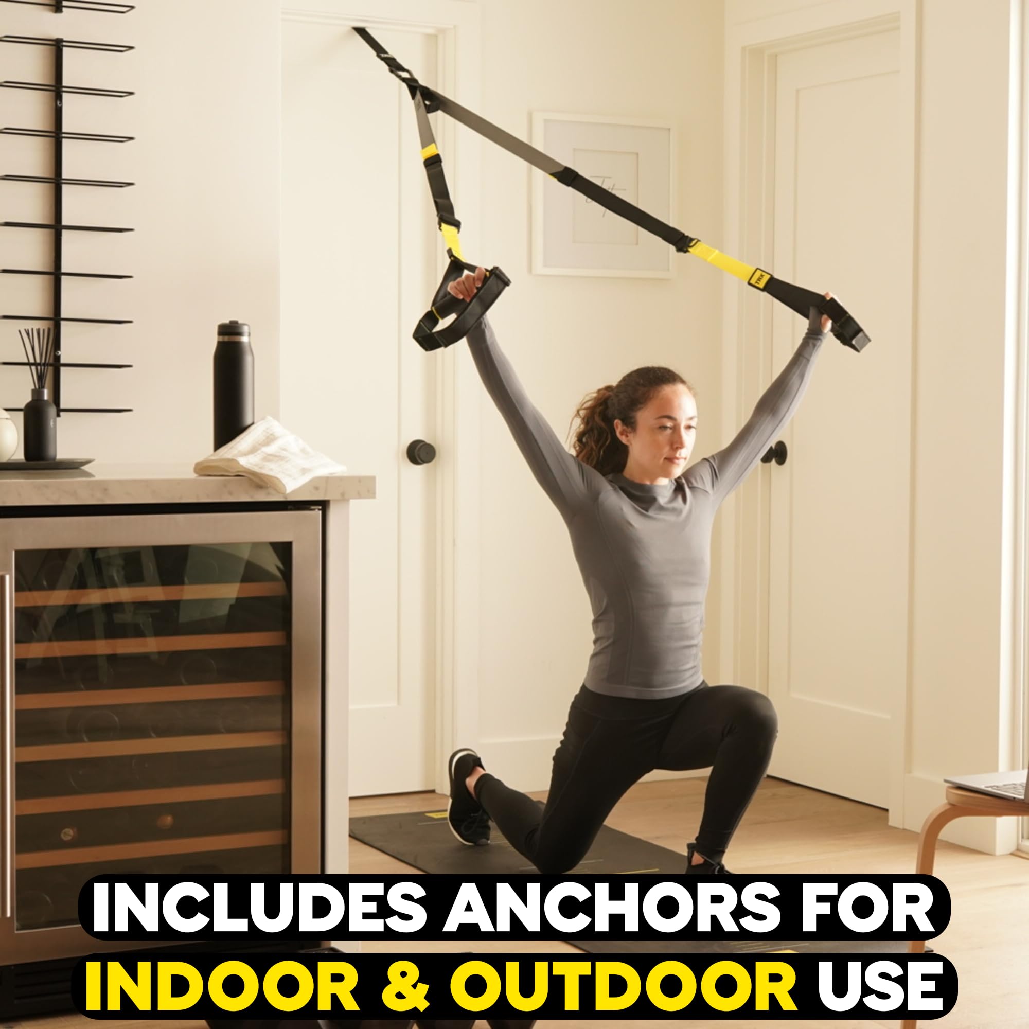 TRX All-in-ONE Suspension Training System for Full Body Workouts - Home Gym, Travel & Outdoor Fitness Equipment with Anchors, Workout Guide & Video Tutorials | Perfect for Strength Training, Weight Loss & Mobility Exercises at Home, Park or Hotel