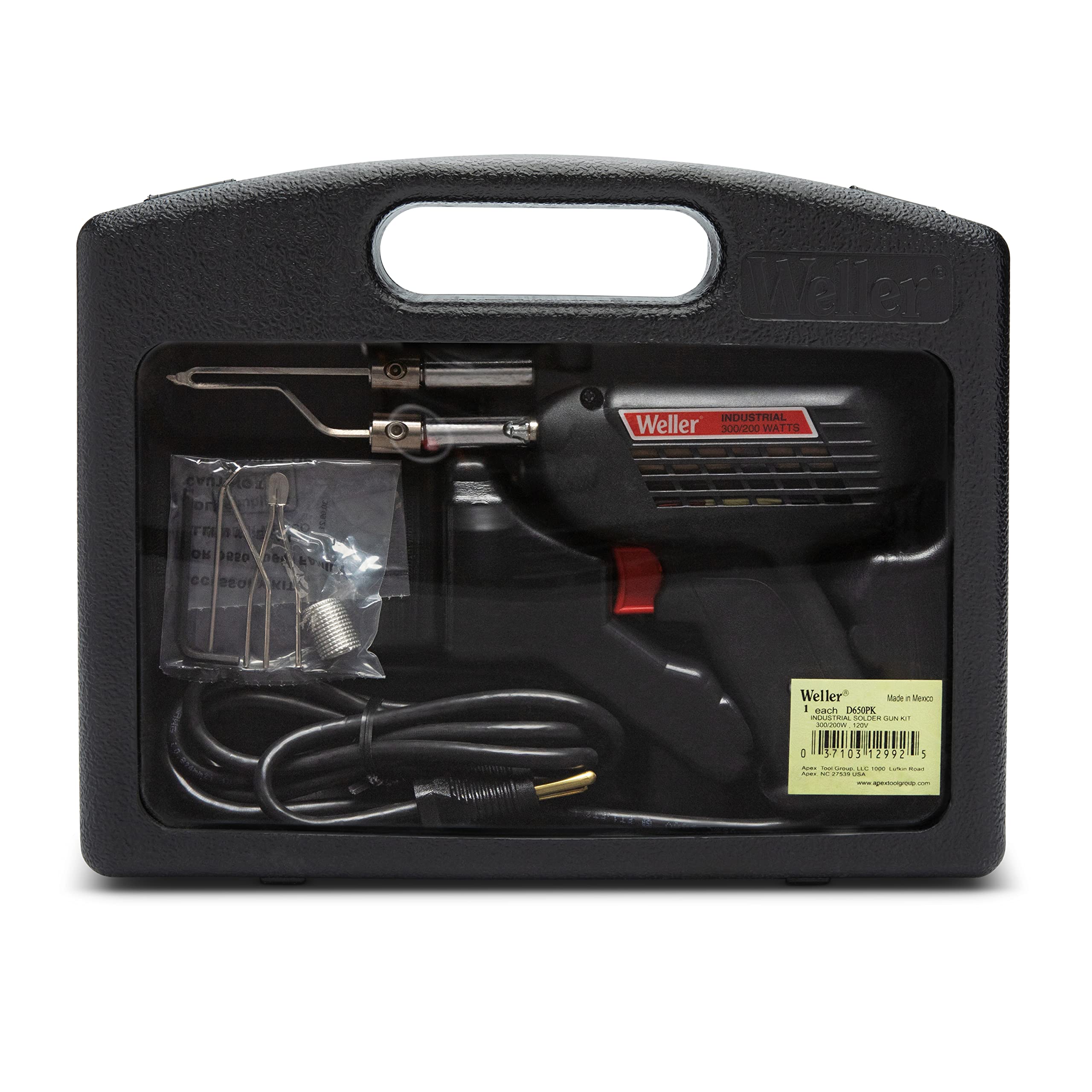 Weller D650PK 300-Watt Industrial Soldering Gun Kit - Professional Heavy-Duty Soldering Tool for Electronics Repair, Metal Work & DIY Projects